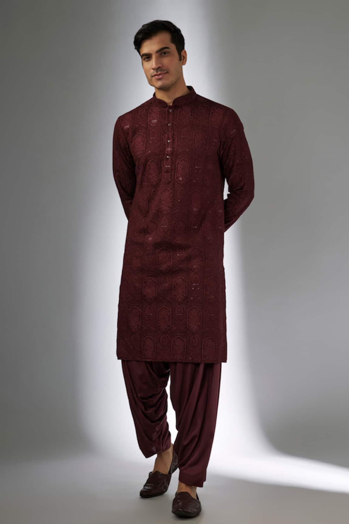 SALIL BHATIA Modal Satin Cowl Salwar Pant