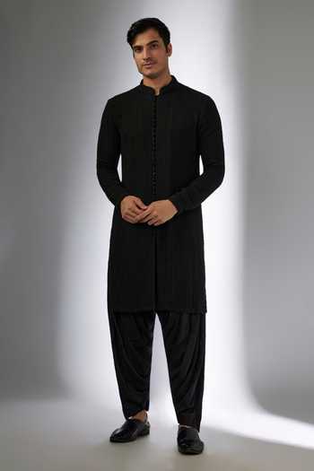 Salil Bhatia Bel Boota Georgette Thread Work Kurta Set 