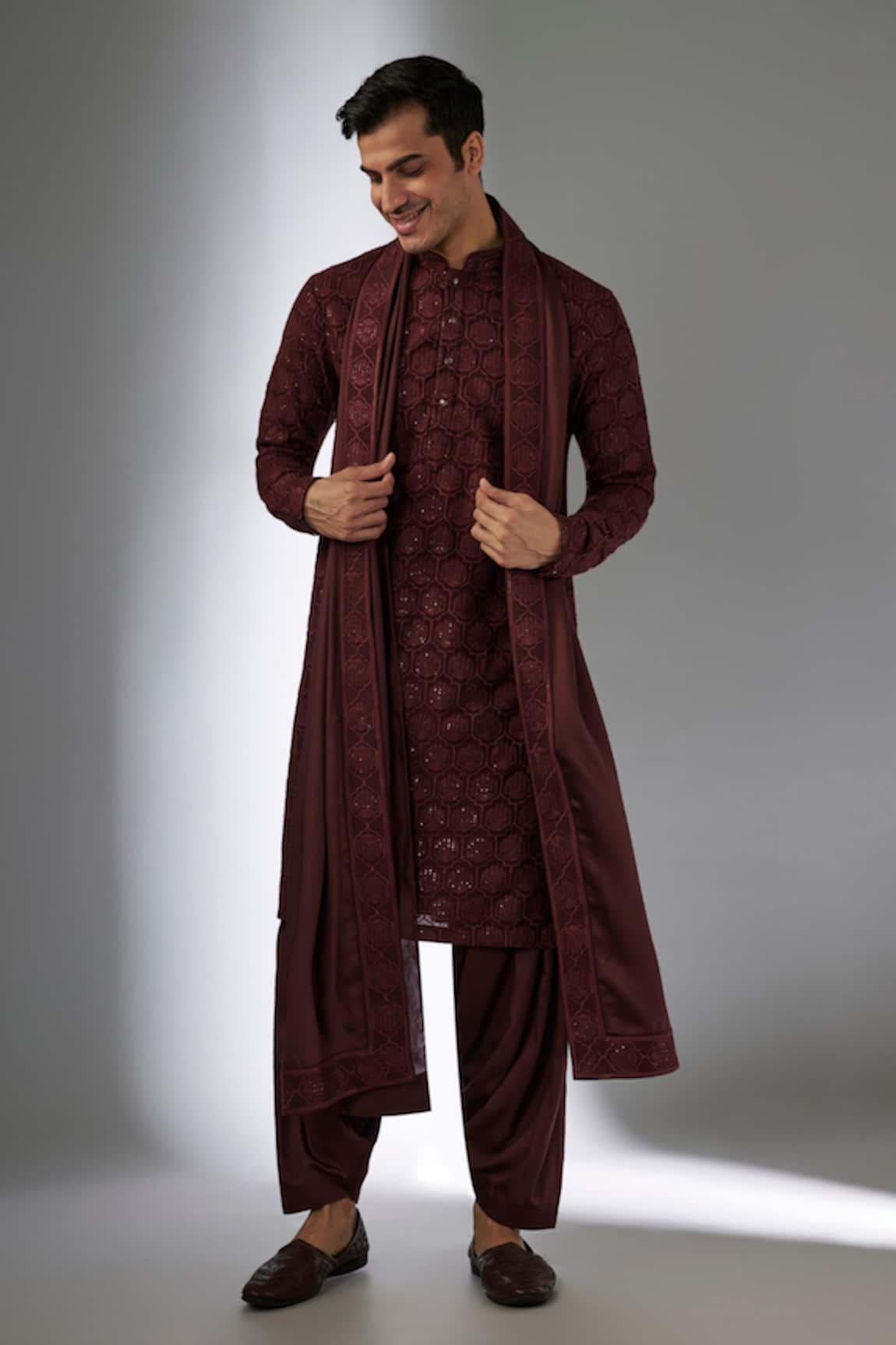 SALIL BHATIA Bel Boota Embellished Kurta Set