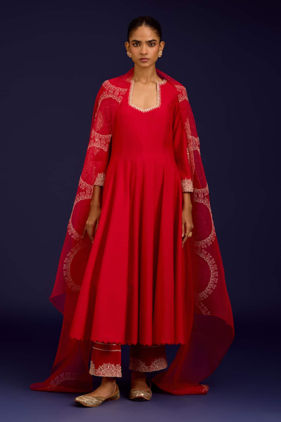 Devnaagri Embroidered Anarkali Set