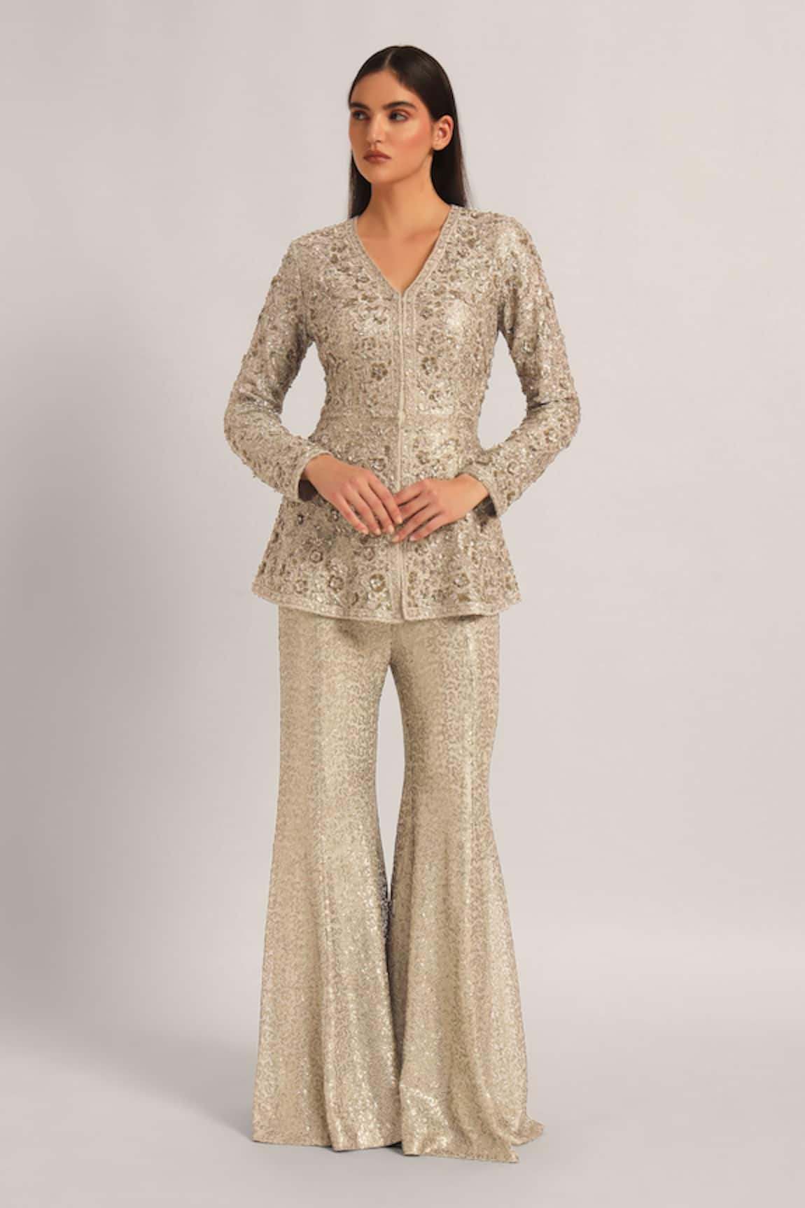 Namrata Joshipura Amara Long Peplum With Sharara 