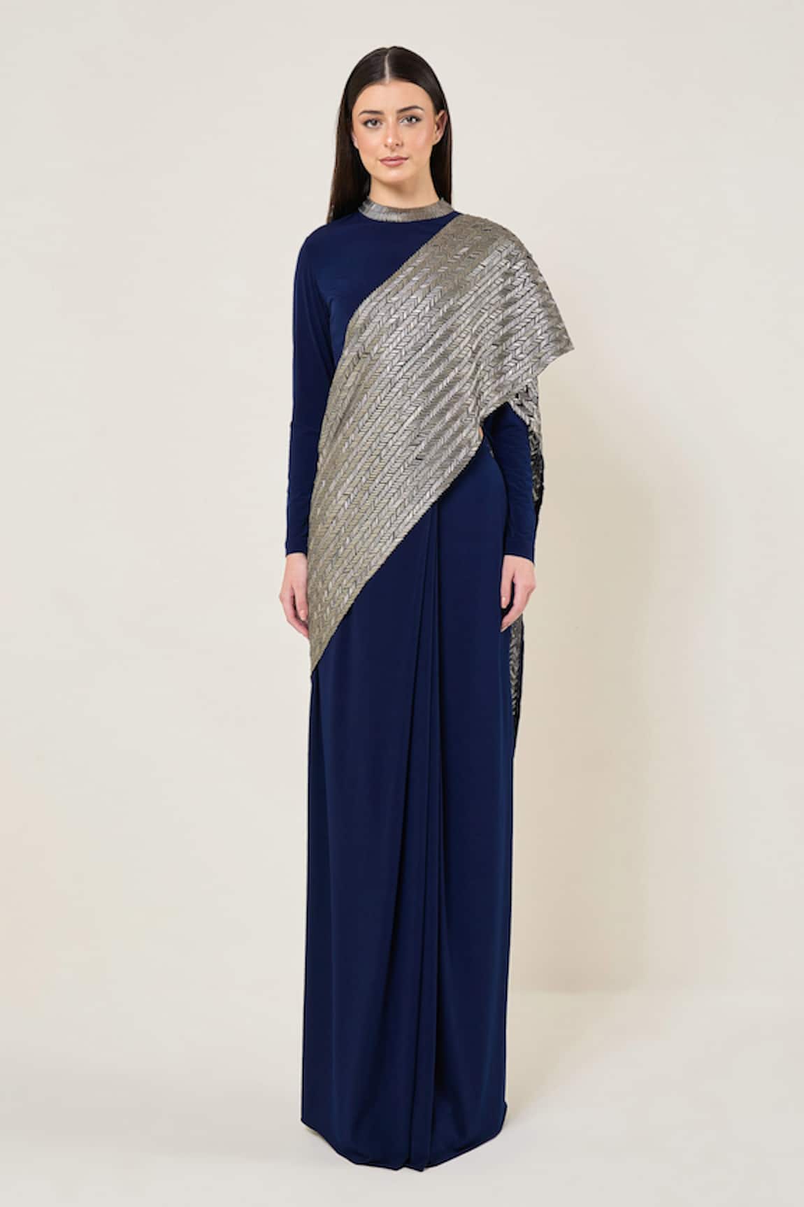 Namrata Joshipura Lydia Embellished Pre-Draped Saree With Blouse 