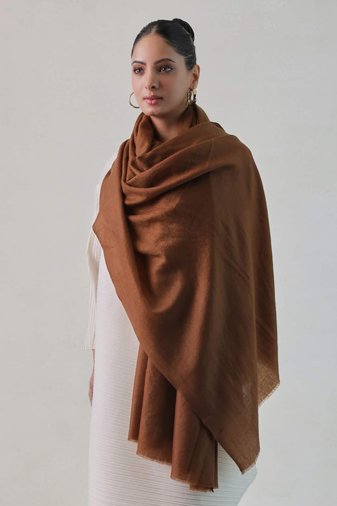 SHAZA Gazala Plain Cashmere Shawl