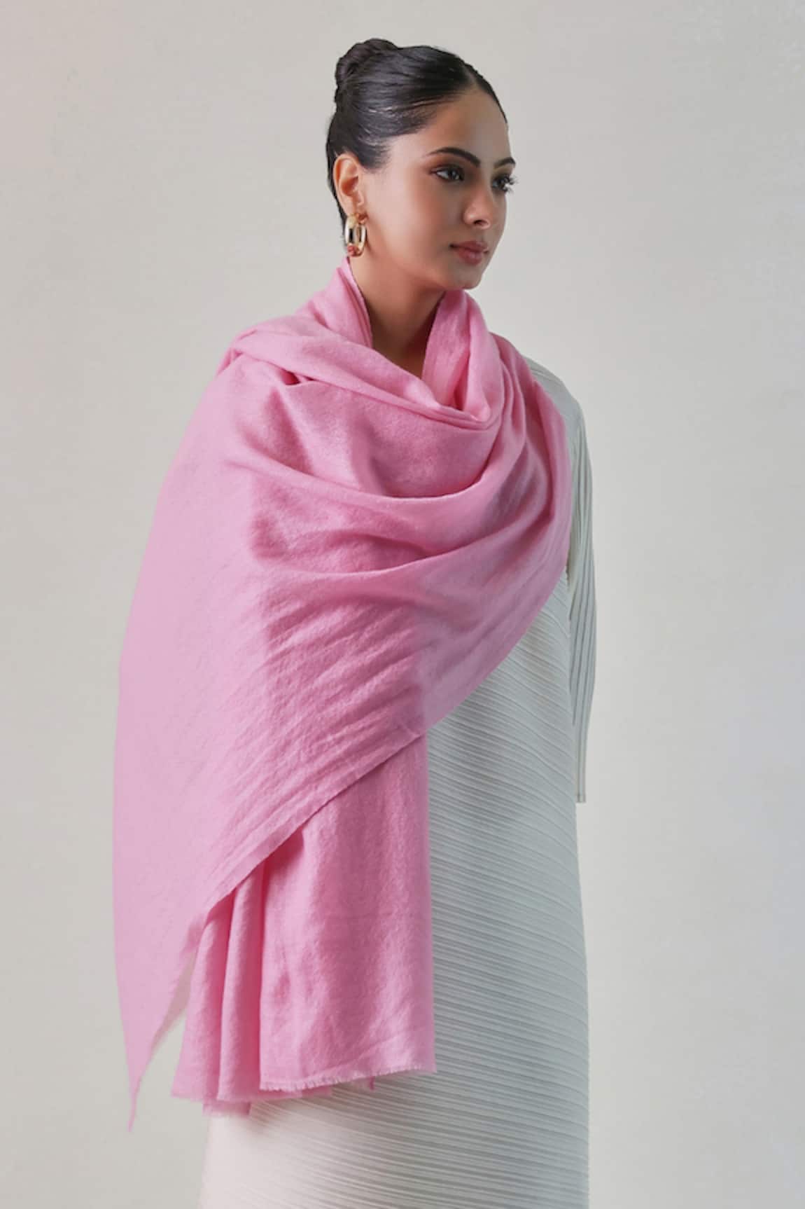 SHAZA Gazala Cashmere Solid Shawl