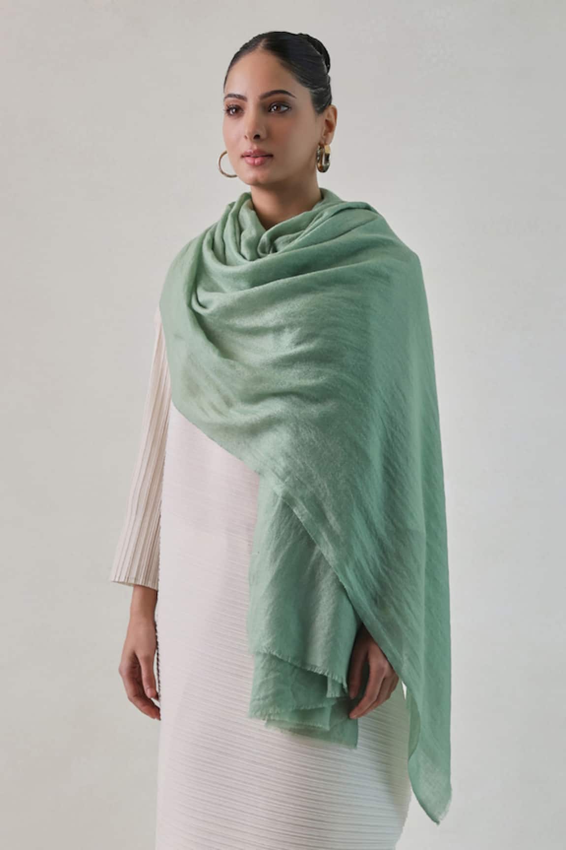 SHAZA Gazala Solid Cashmere Shawl