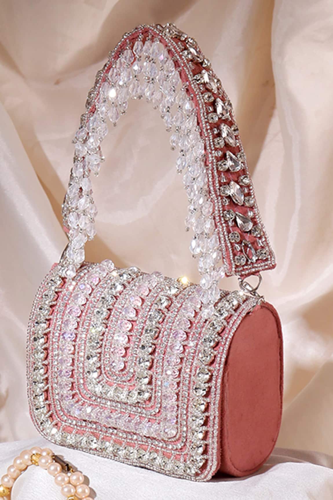 Nazaakat By Samara Singh Embellished Flap Bag with Detachable Handle