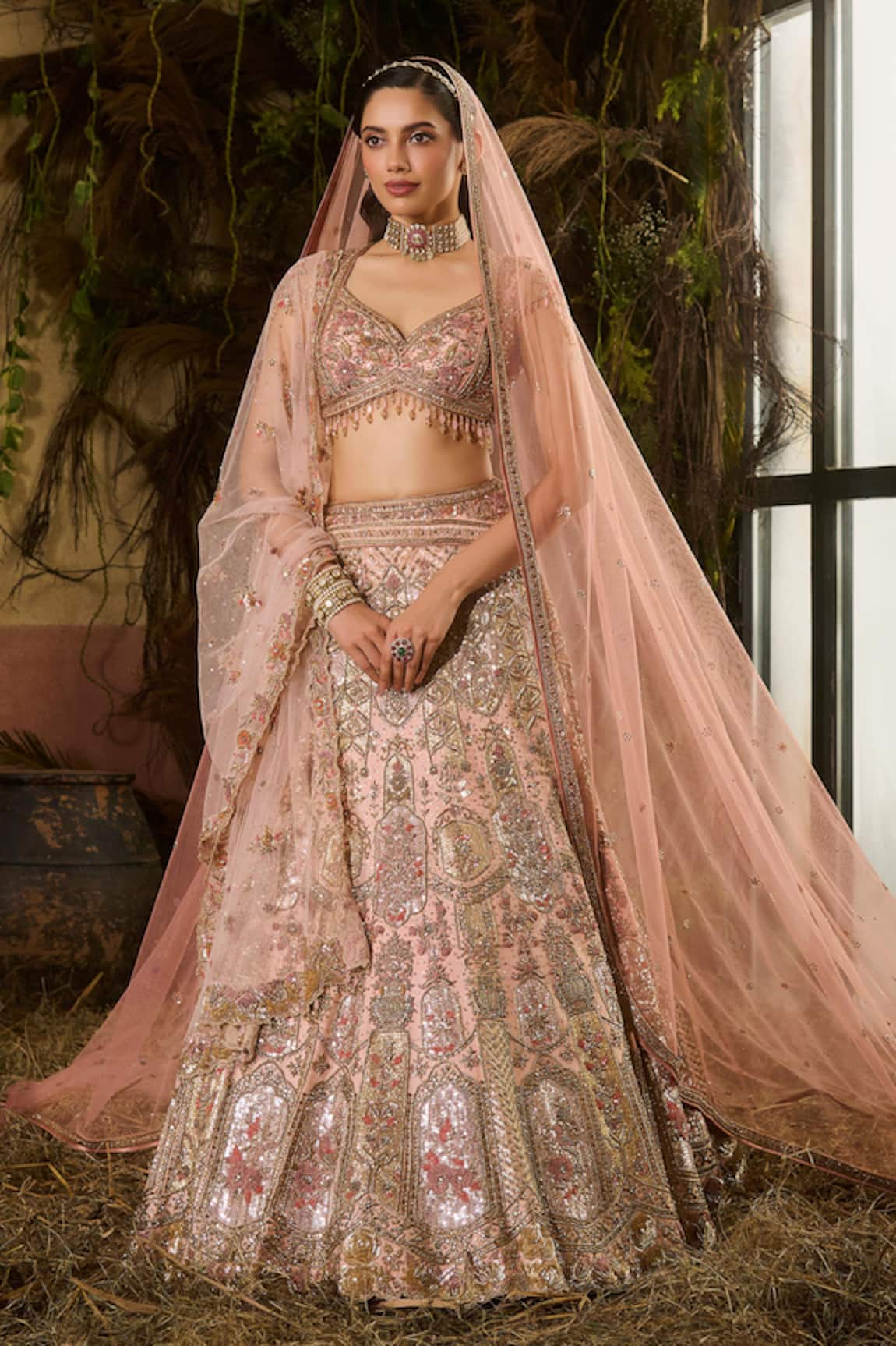Shashank Arya Bridal Embroidered Lehenga Set 