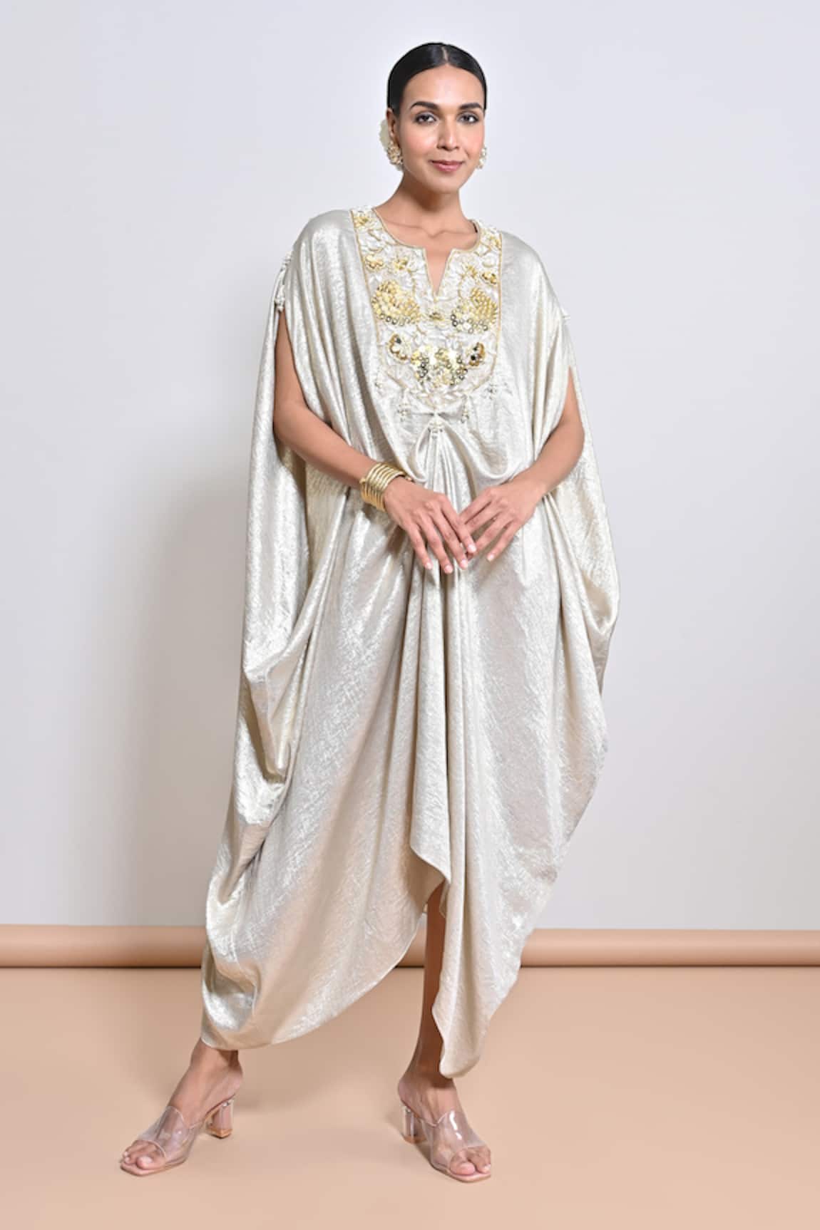 Keith Gomes Bead & Mirror Embroidered Kaftan