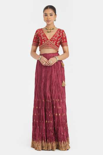 Kora Silk Chanderi Dori Embroidered Blouse 
