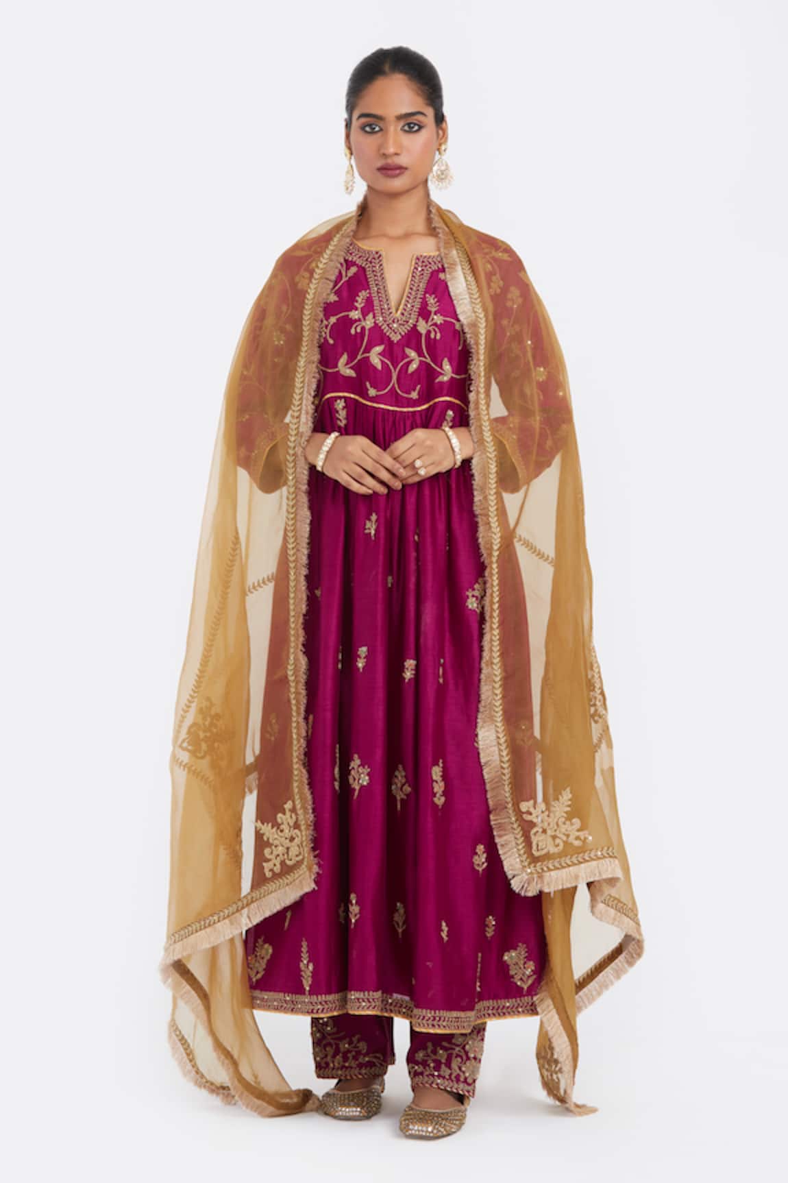 Kora Silk Organza Dori Embroidered Dupatta