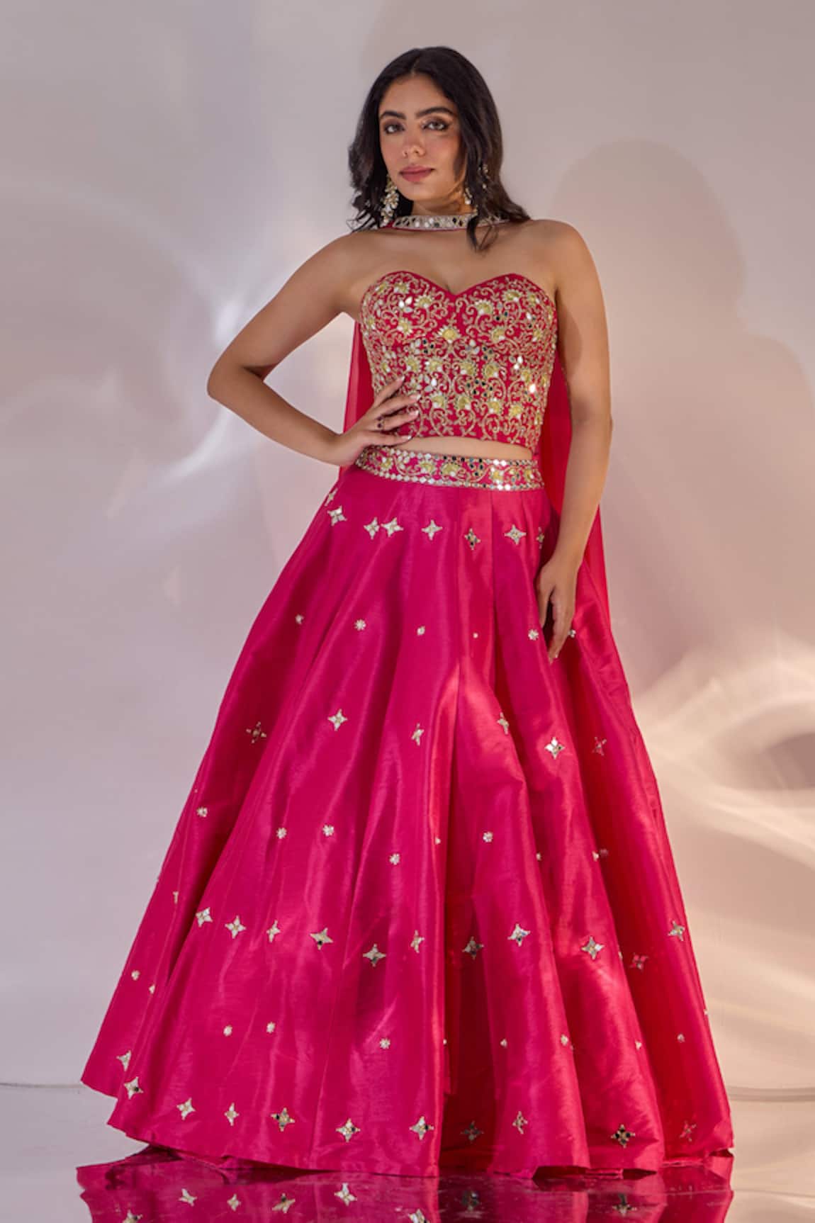 Rashika Sharma Aarzu Embroidered Corset Lehenga Set
