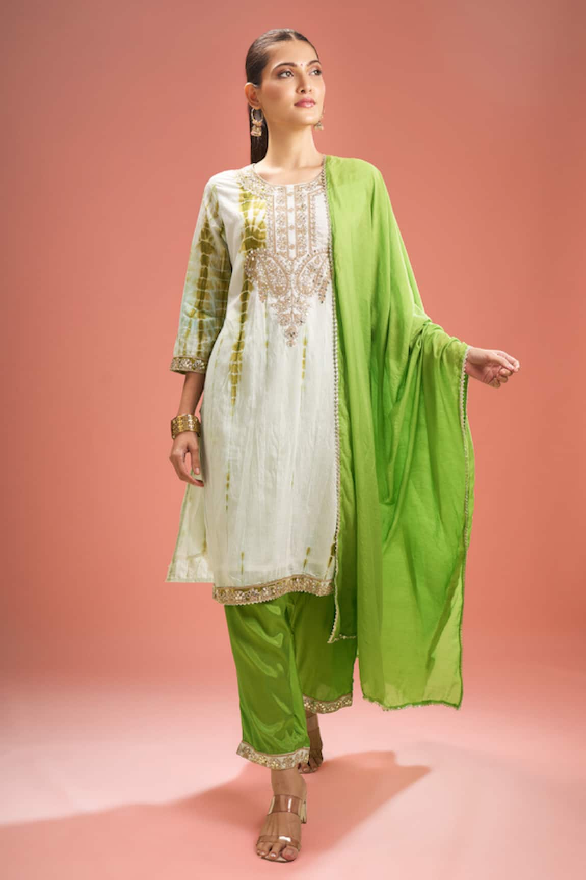 Samyukta Singhania Shibori Embroidered Kurta Set