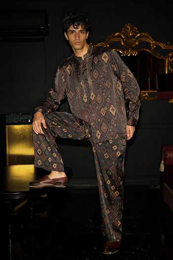 Dash And Dot Geometric Print Organic Viscose Pant 