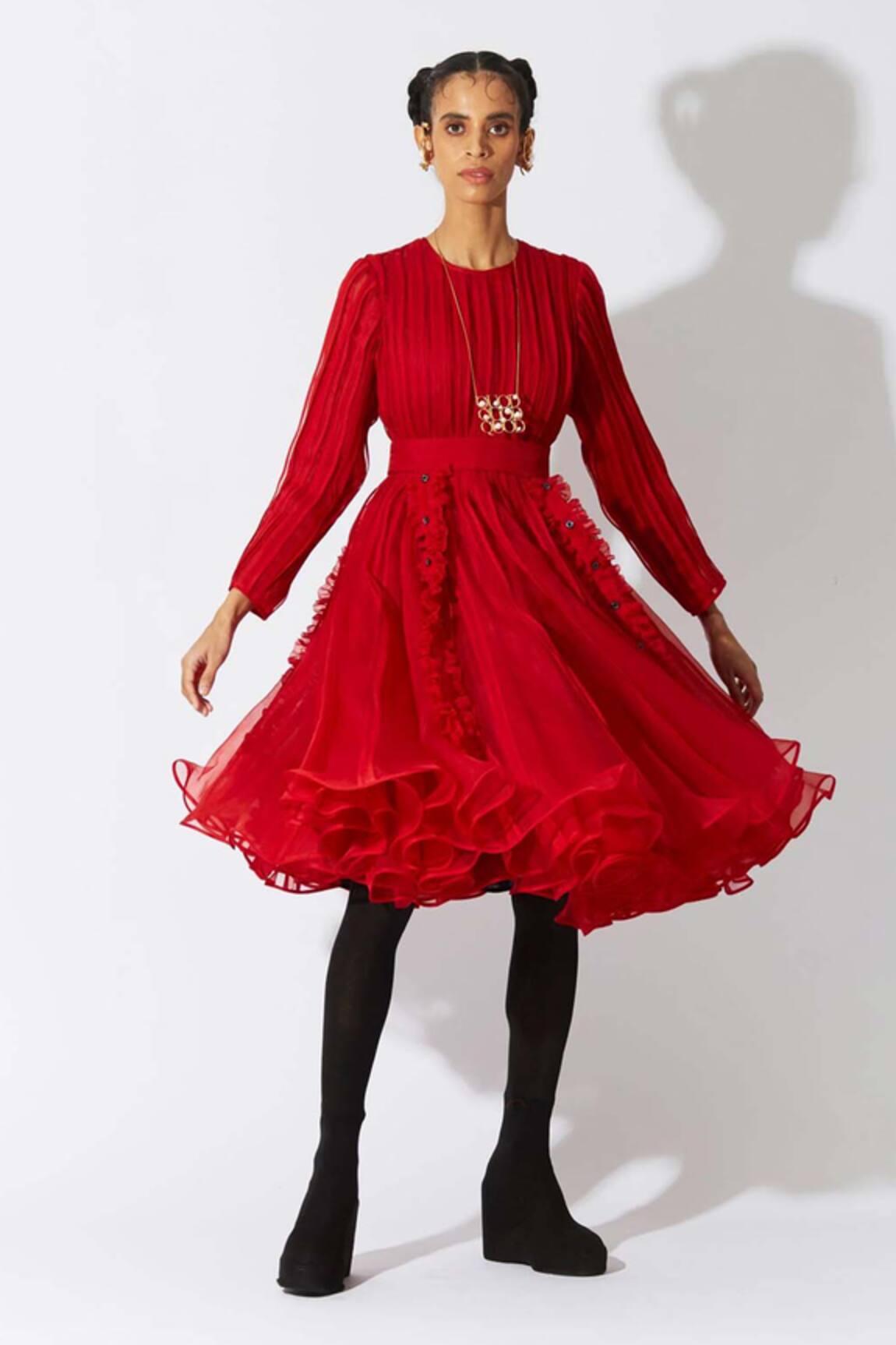 Quod Bottlebrush Organza Dress