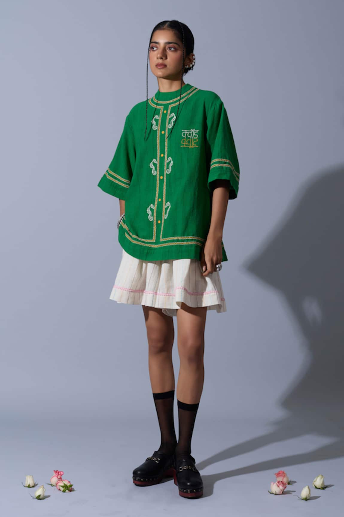 Quod Curtain Handwoven Skorts