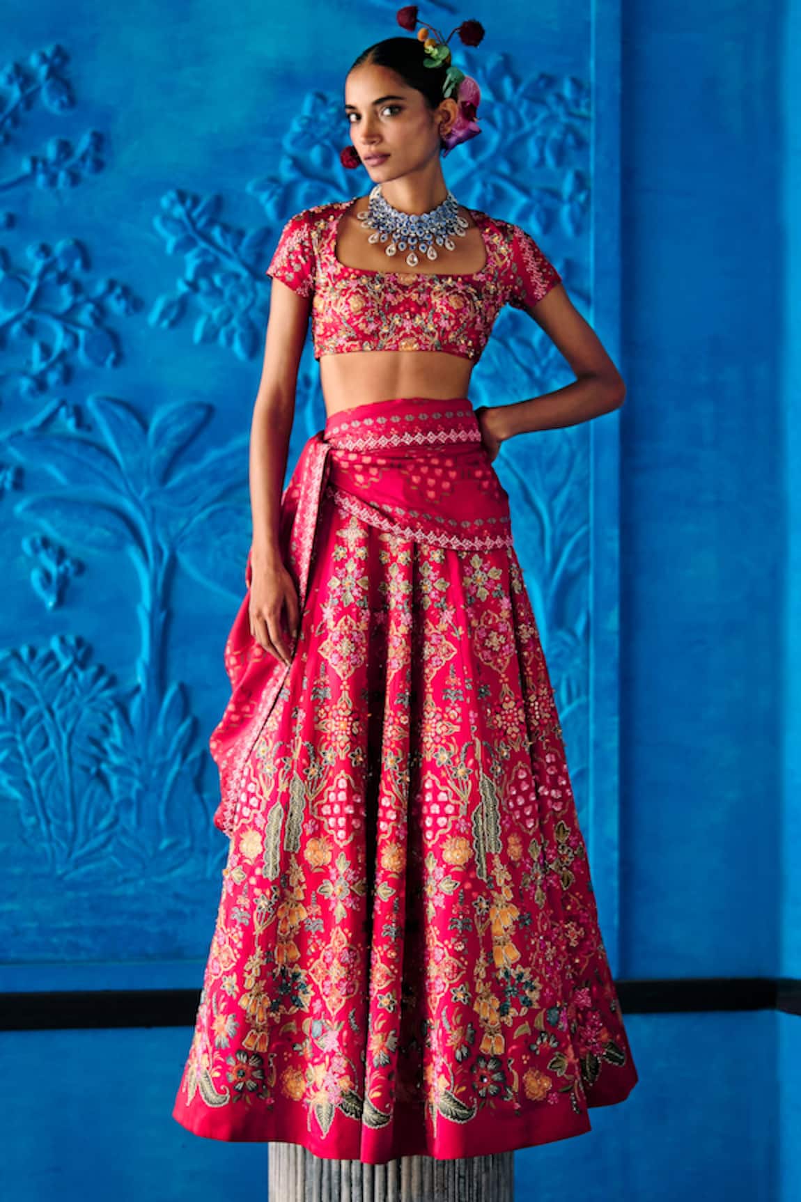 The Whole Nine Yards Say Yes Scarlett Printed Lehenga Set