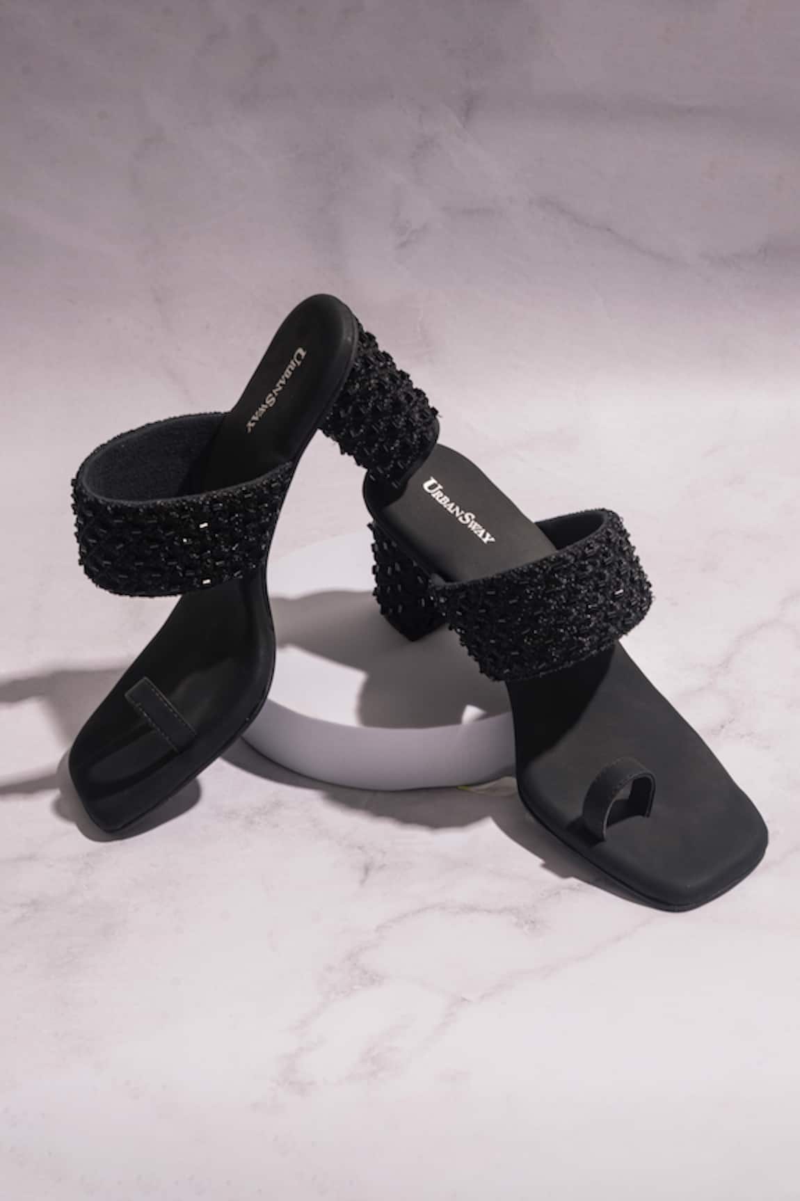 Urbansway Noor Thread Embroidered Block Heels