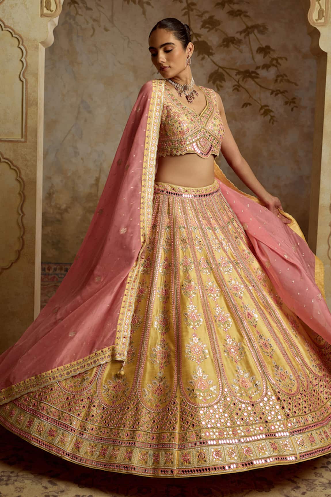 SUHINO Embroidered Lehenga Set