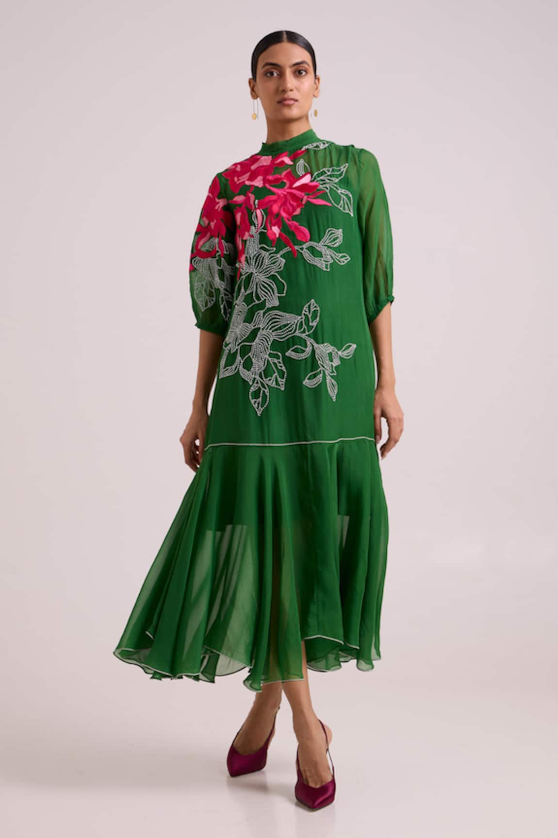 Madder Much Reine Soft Bloom Organza Dress