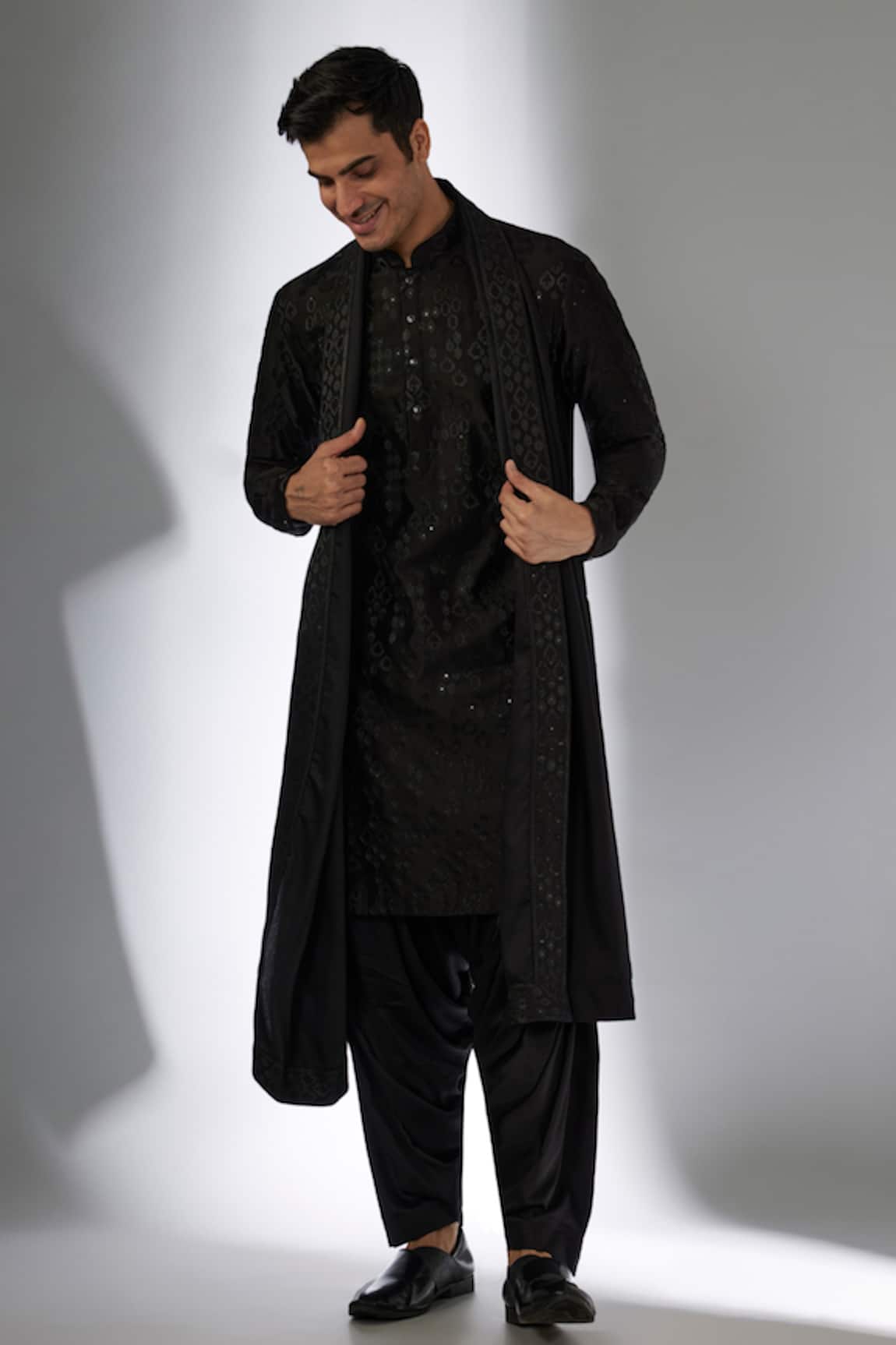 SALIL BHATIA Zari Mahal Sequins Embellished Kurta Set