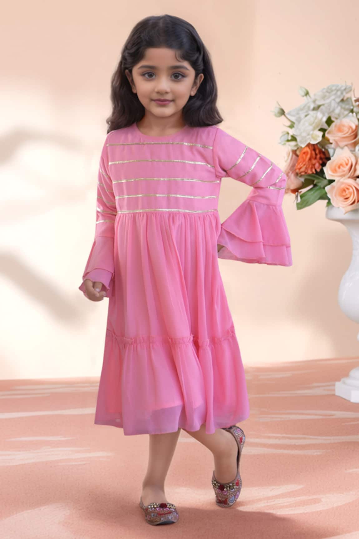 Petite Pomme Gota Patti Work Dress