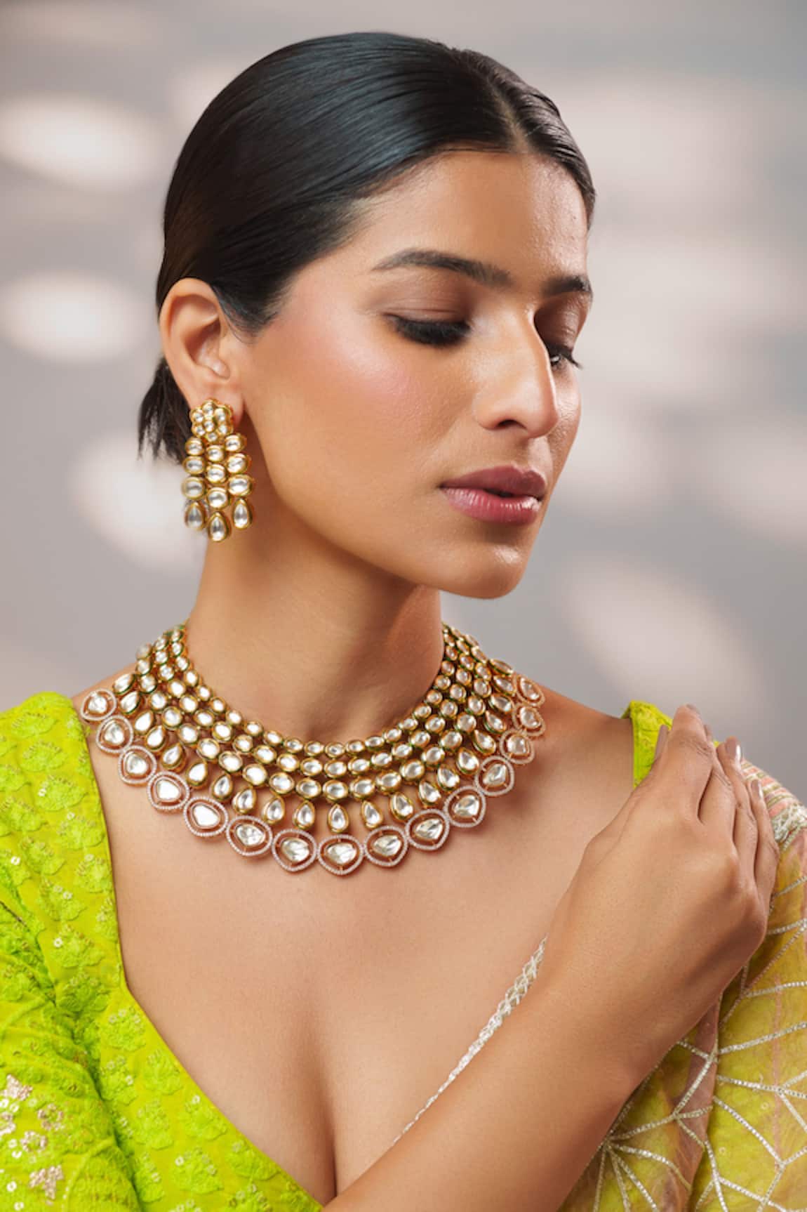 Zevar By Geeta Kundan & Polki Necklace Set