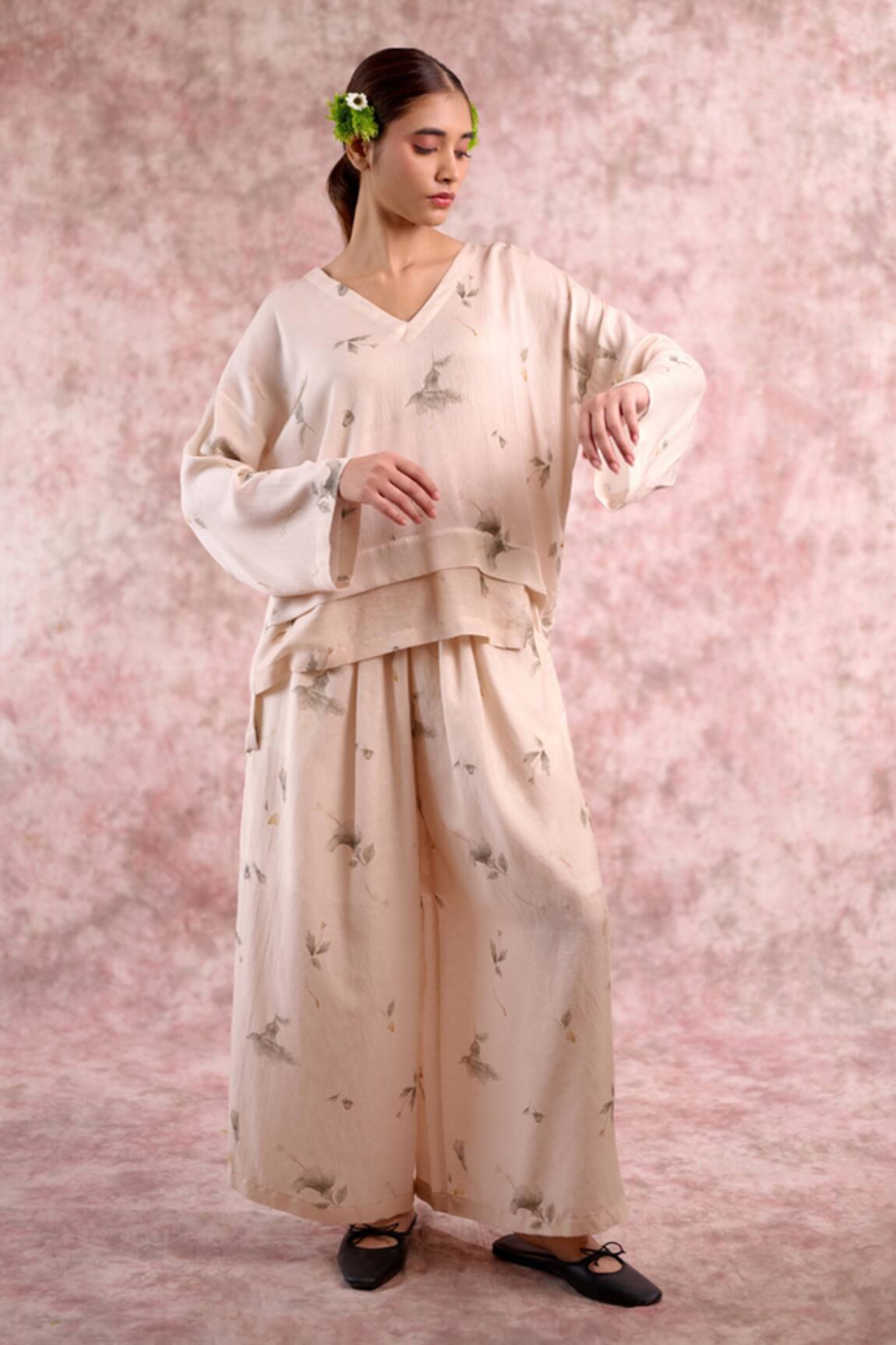 Doodlage Printed Top & Palazzo Set