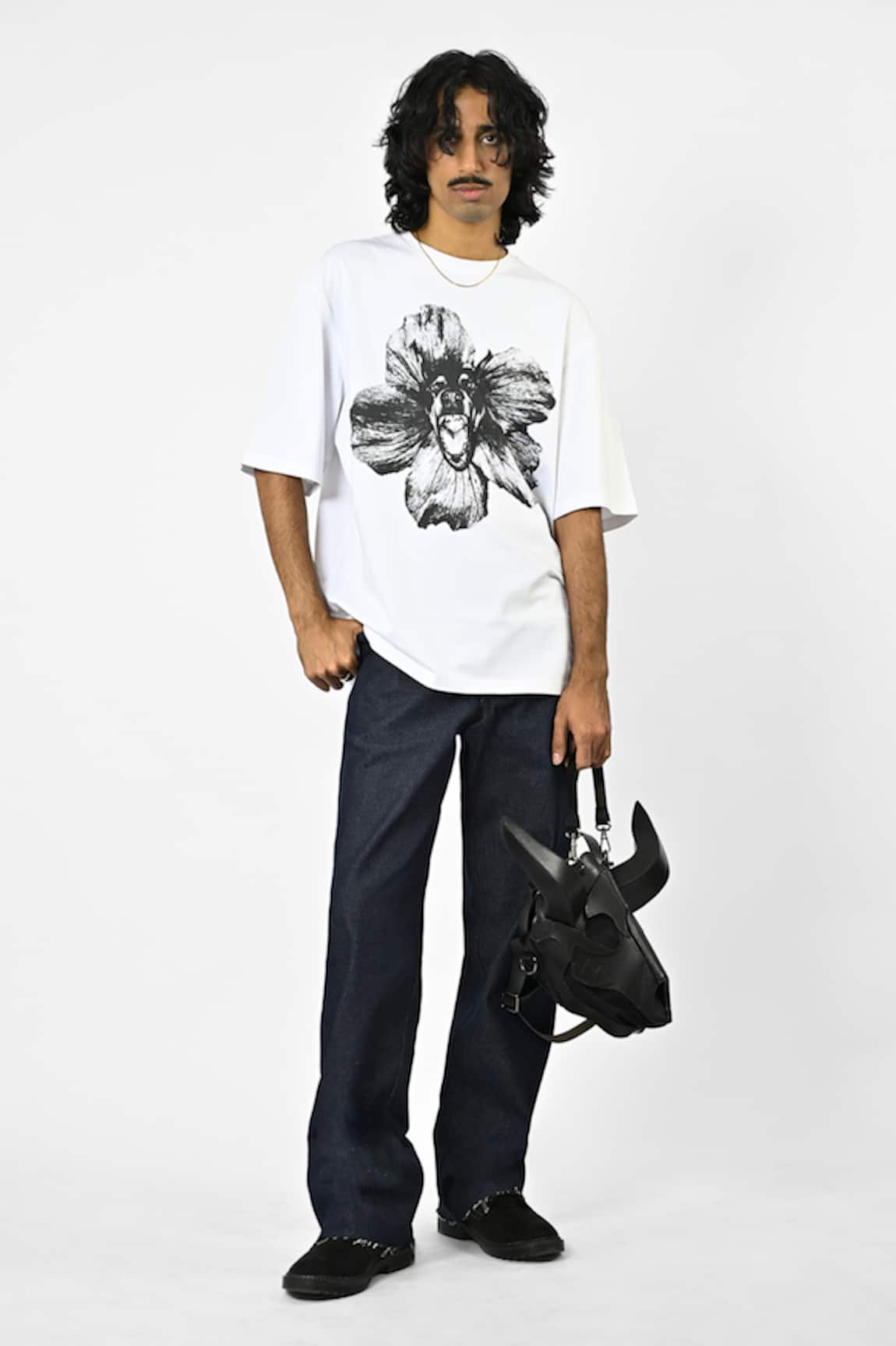 Huemn Canine Floral Print T-shirt