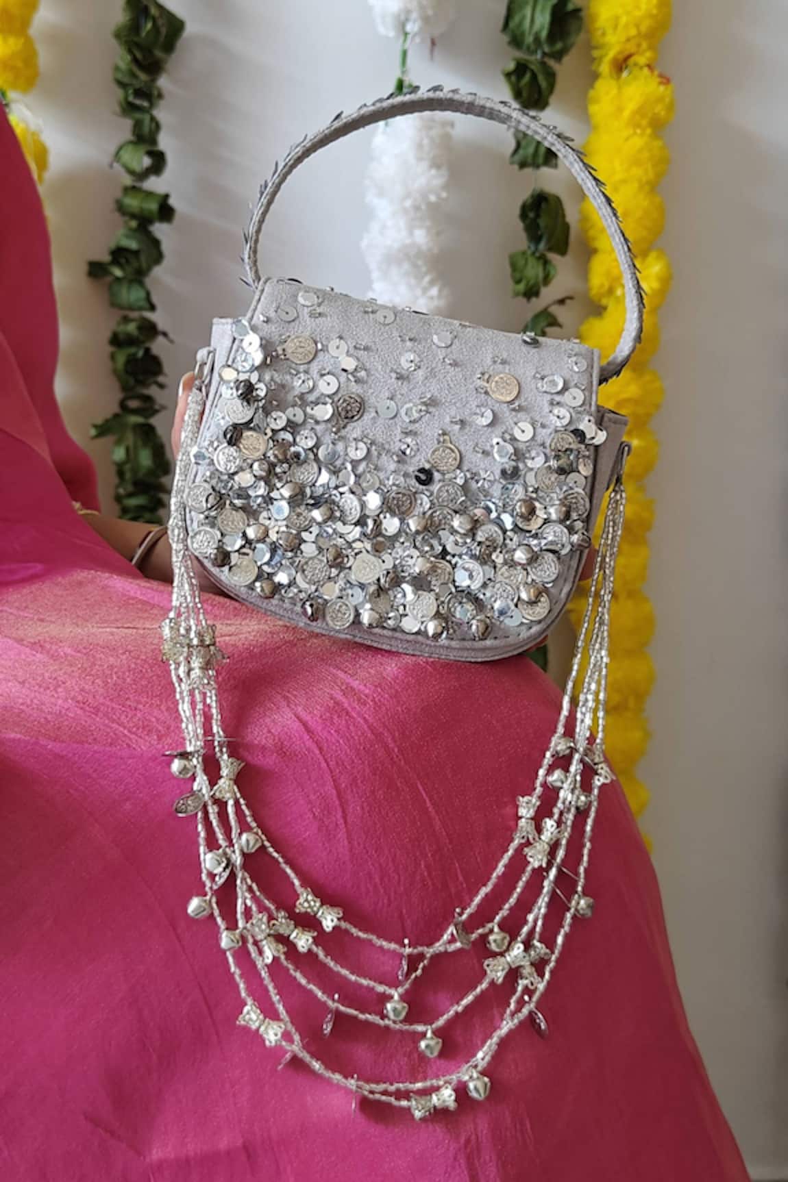 Plode Charm Tassel Embellished Bag