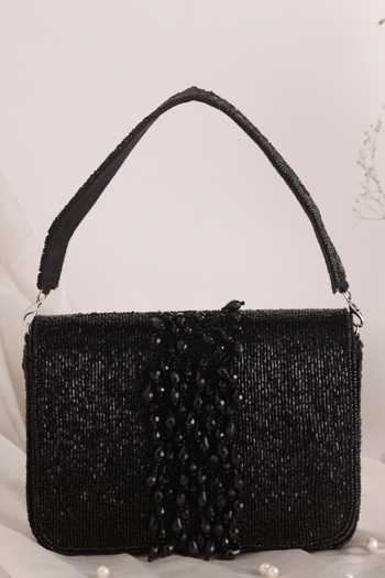 Nazaakat By Samara Singh Beaded Sequin Embellished Flap Bag 