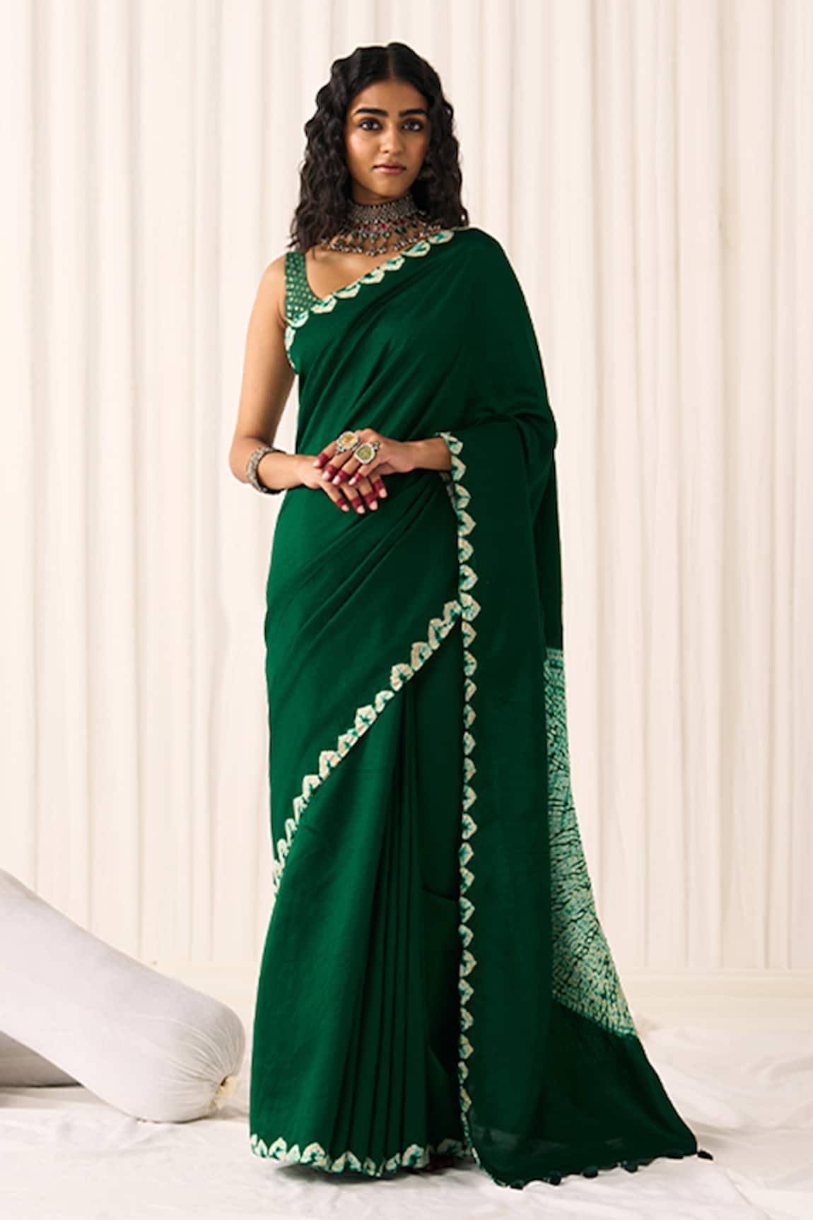 Five Point Five Poonam Soft Silk Saree With Running Blouse 