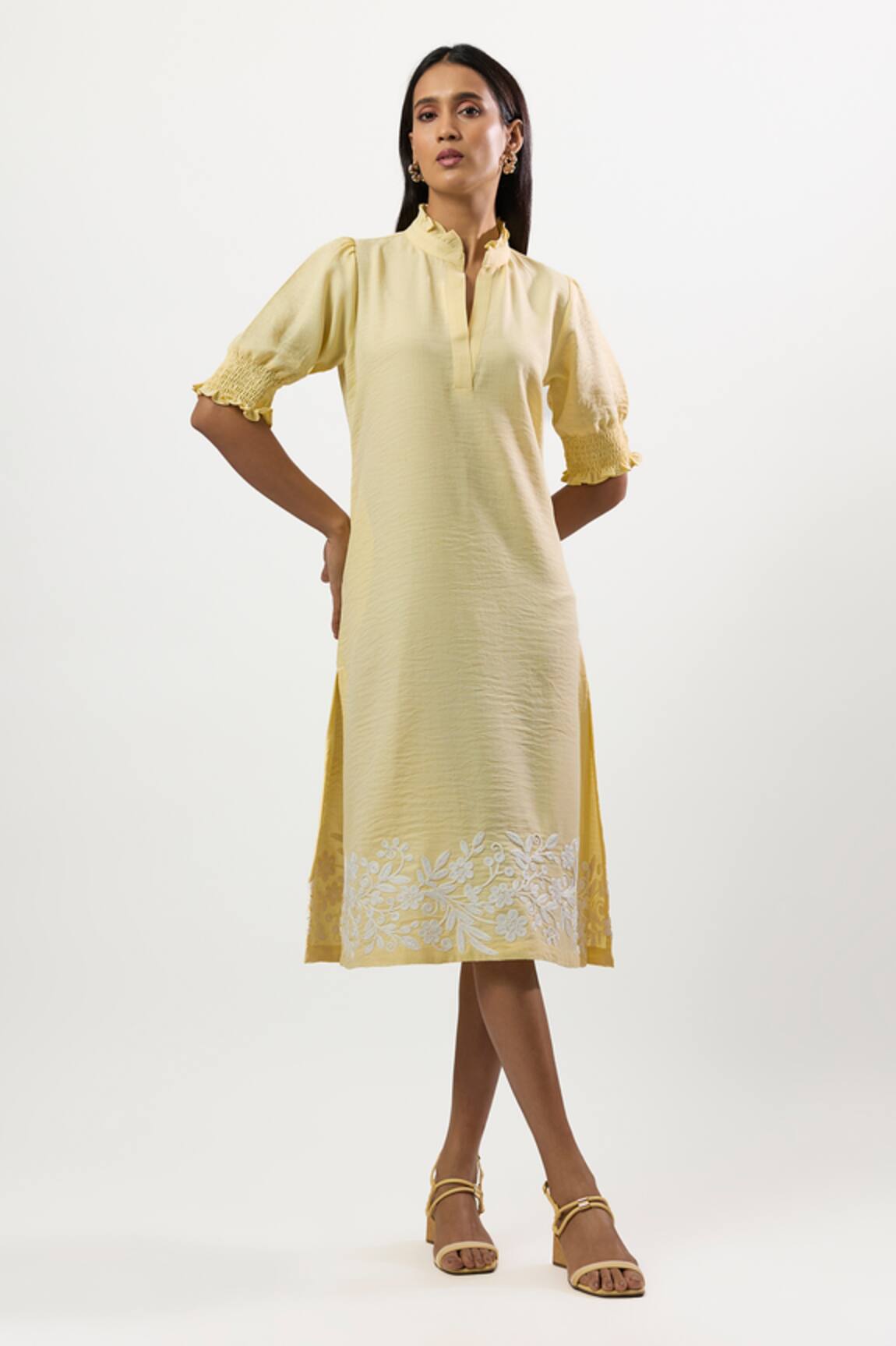 Linera Cording Embroidered Dress