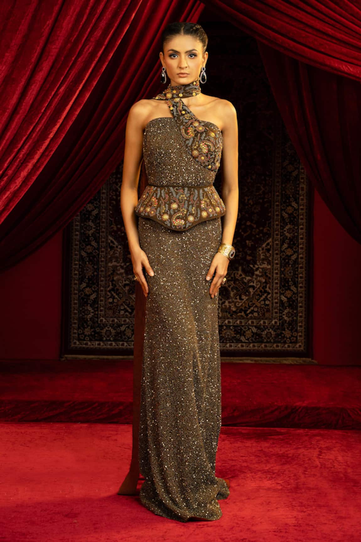 Sonia Baderia Chanderi Tissue Gown