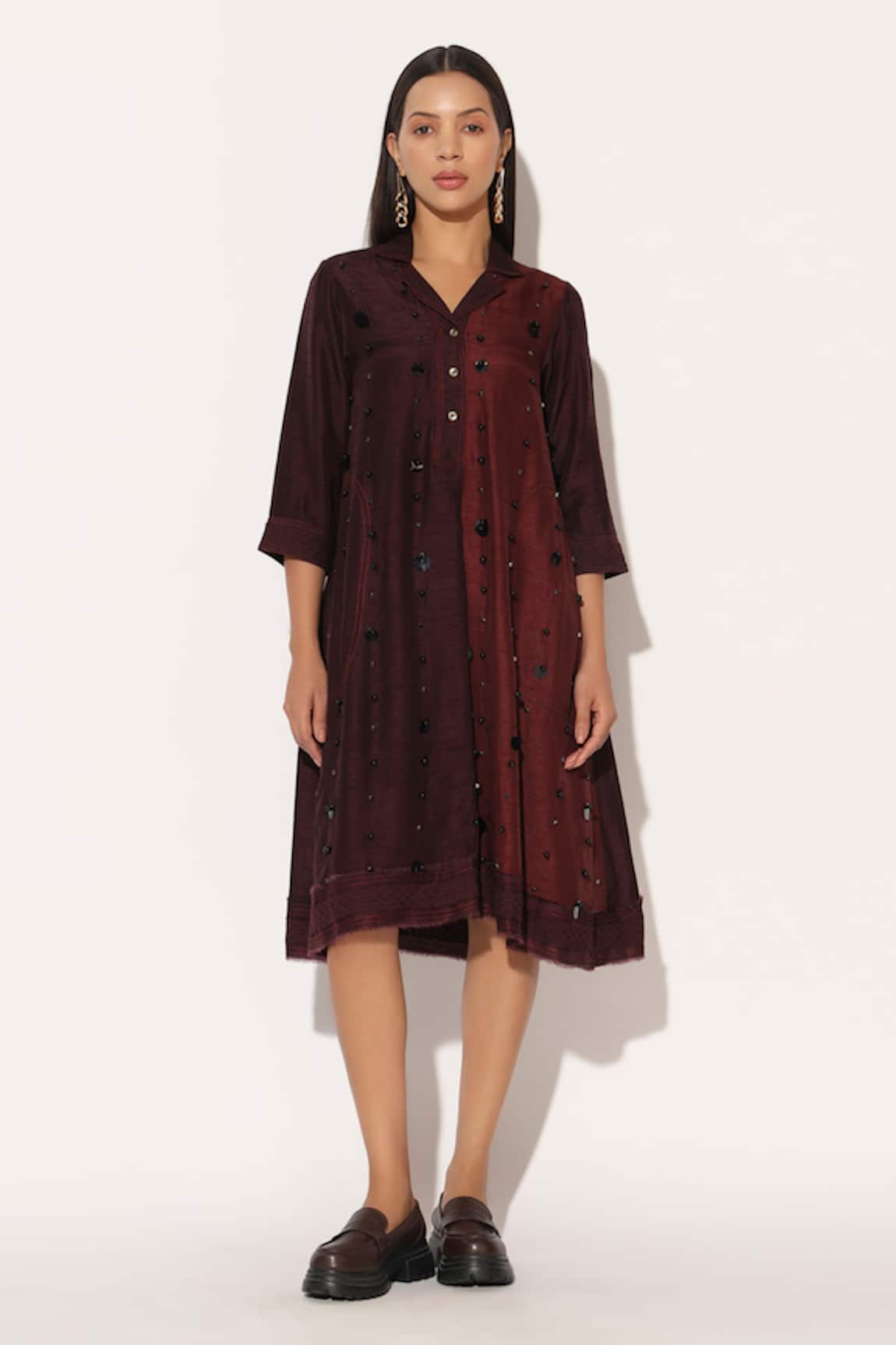 Linetribe_ Ophyra Colorblock A-Line Dress