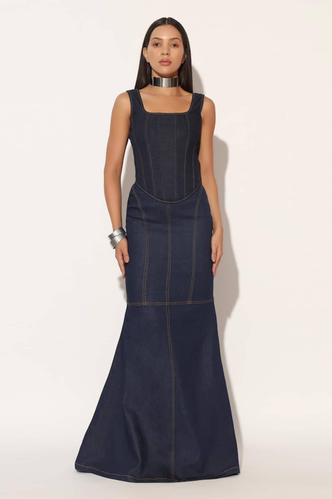 Linetribe_ Zephora Denim Long Skirt