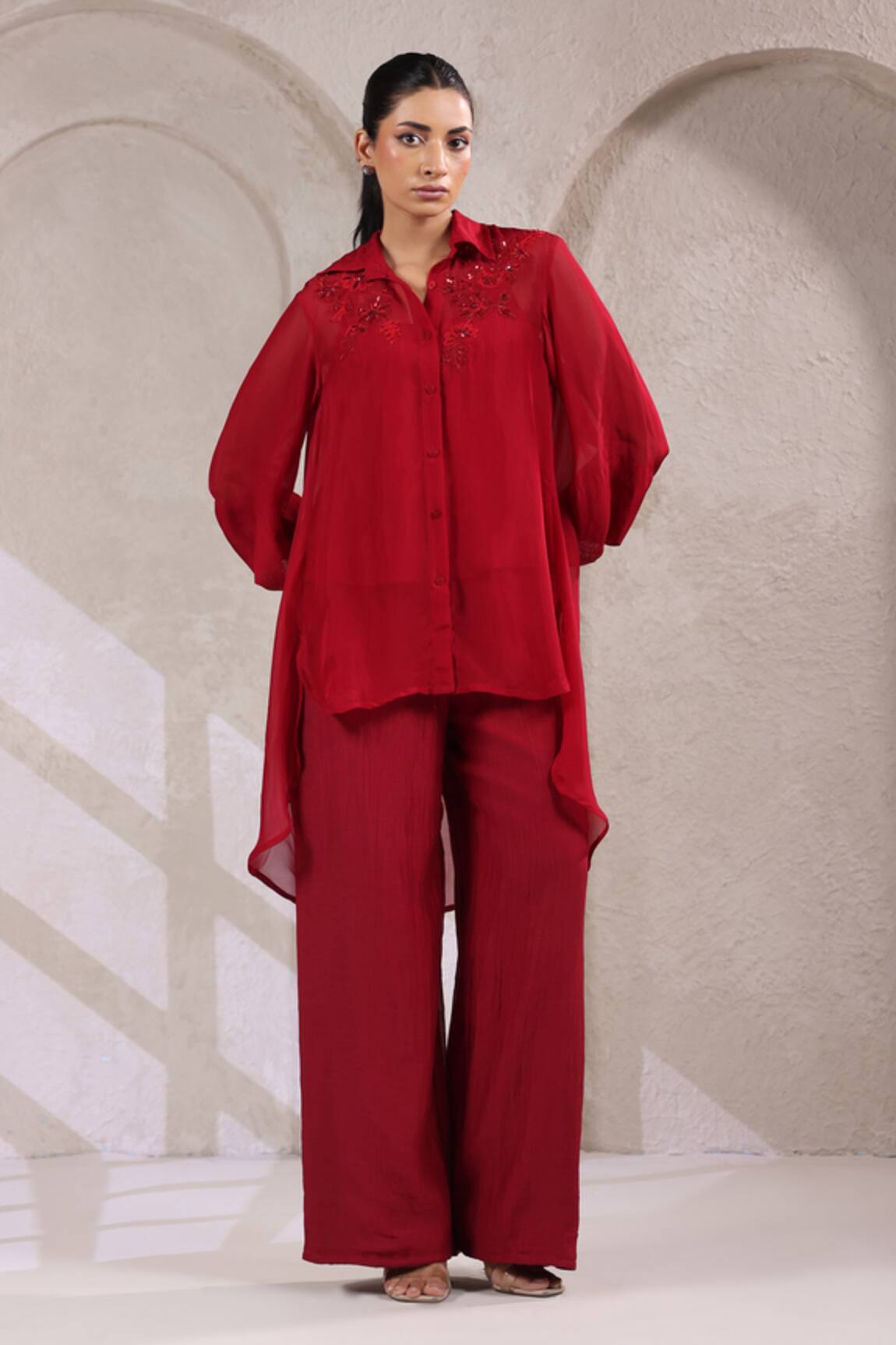 K-Anshika Embroidered Shirt With Pant 