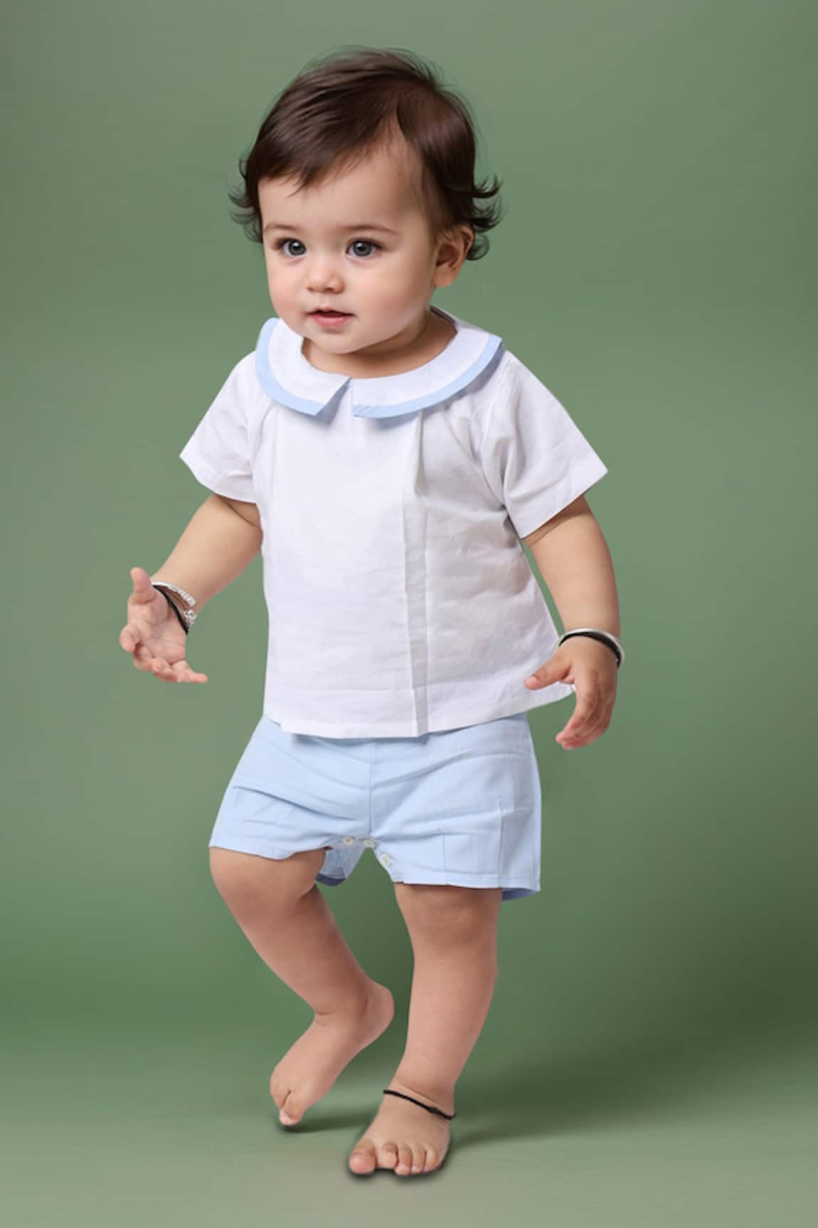 Petite Pomme Boys Shirt & Shorts Set