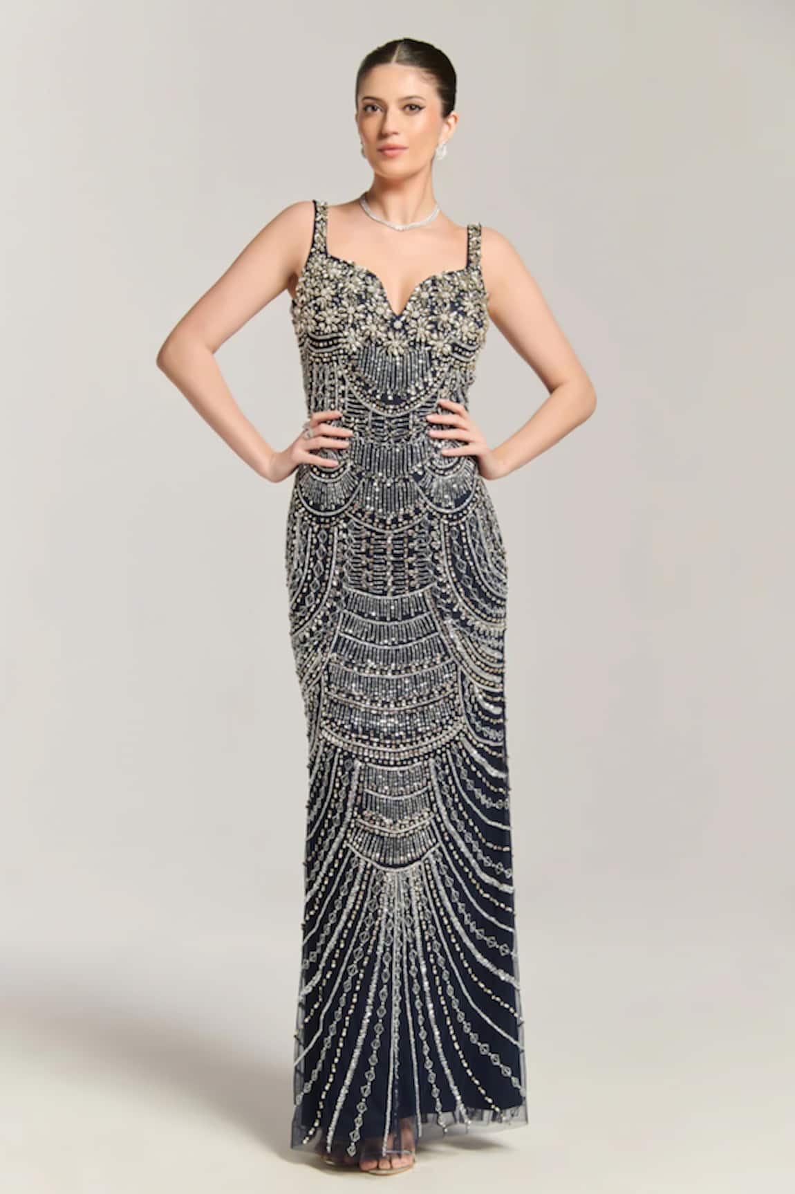 Bling Empire Studded Maxi Gown