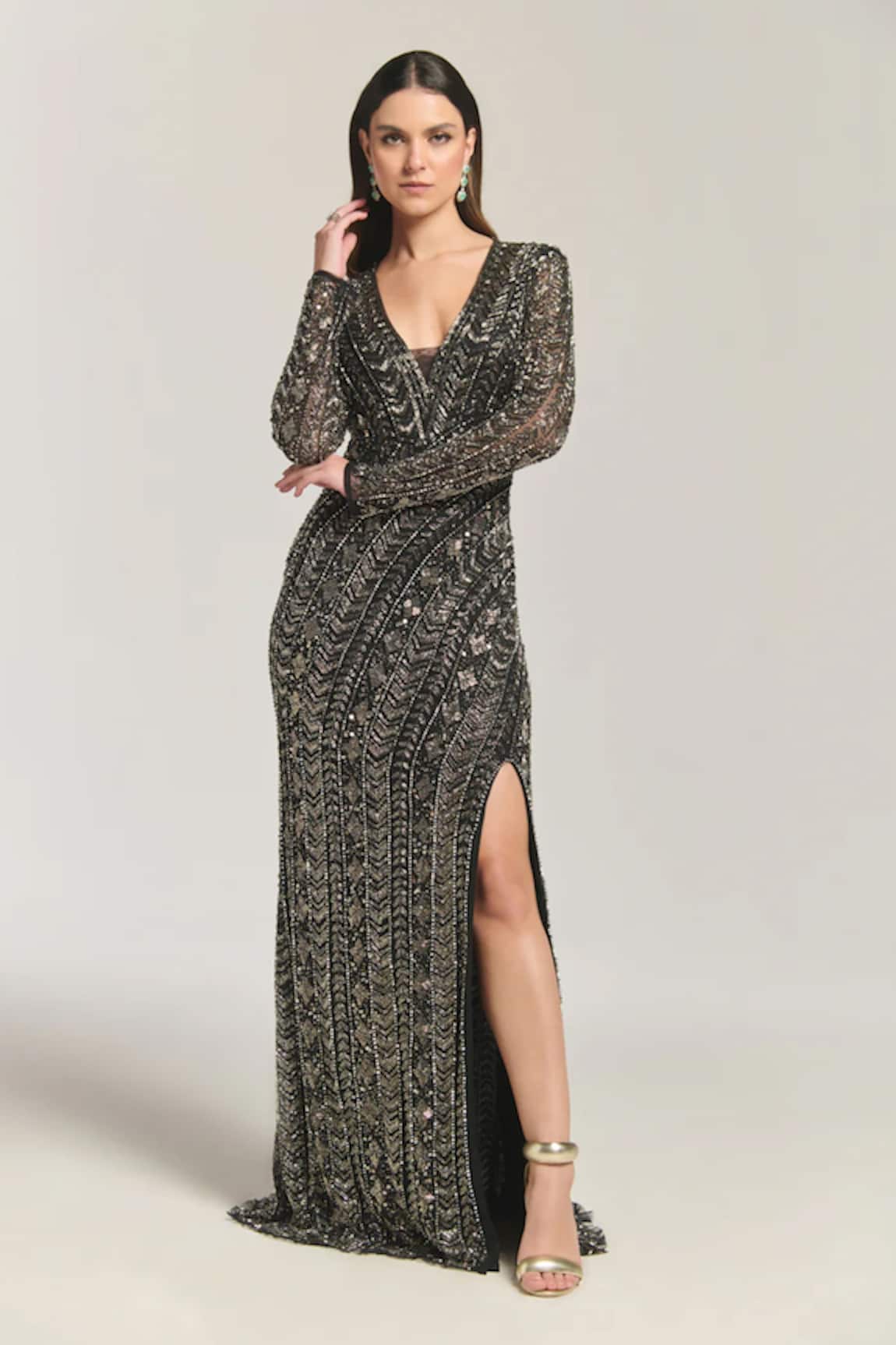 Bling Empire Midnight Glow Embellished Gown