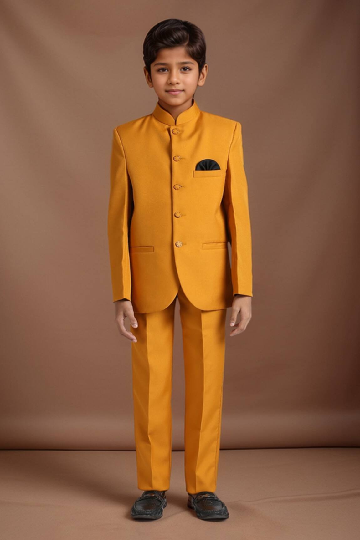 Petite Pomme Ocher Jodhpuri Set