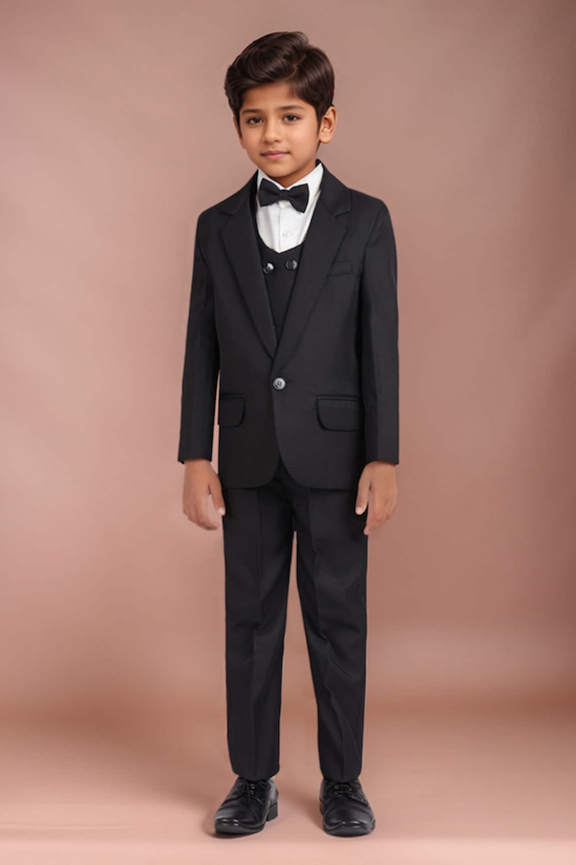 Petite Pomme Black Solid 5 Pcs Suit Set