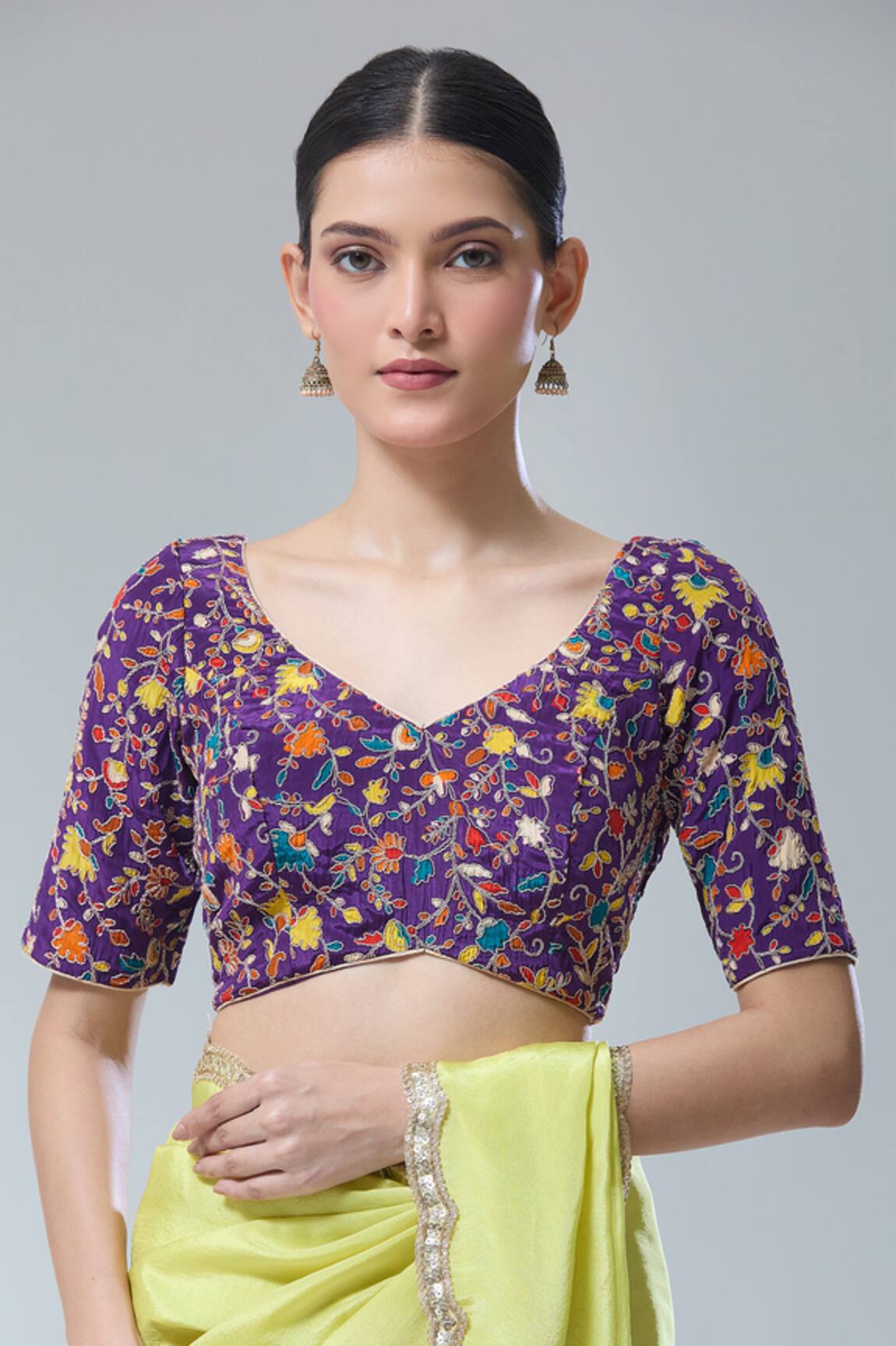 Samyukta Singhania Garden Print Saree Blouse 