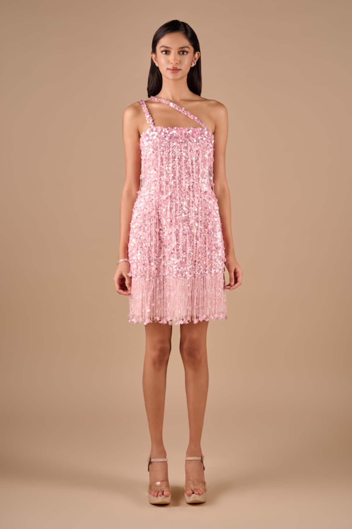 Shriya Som Crystal Fringe Dress 