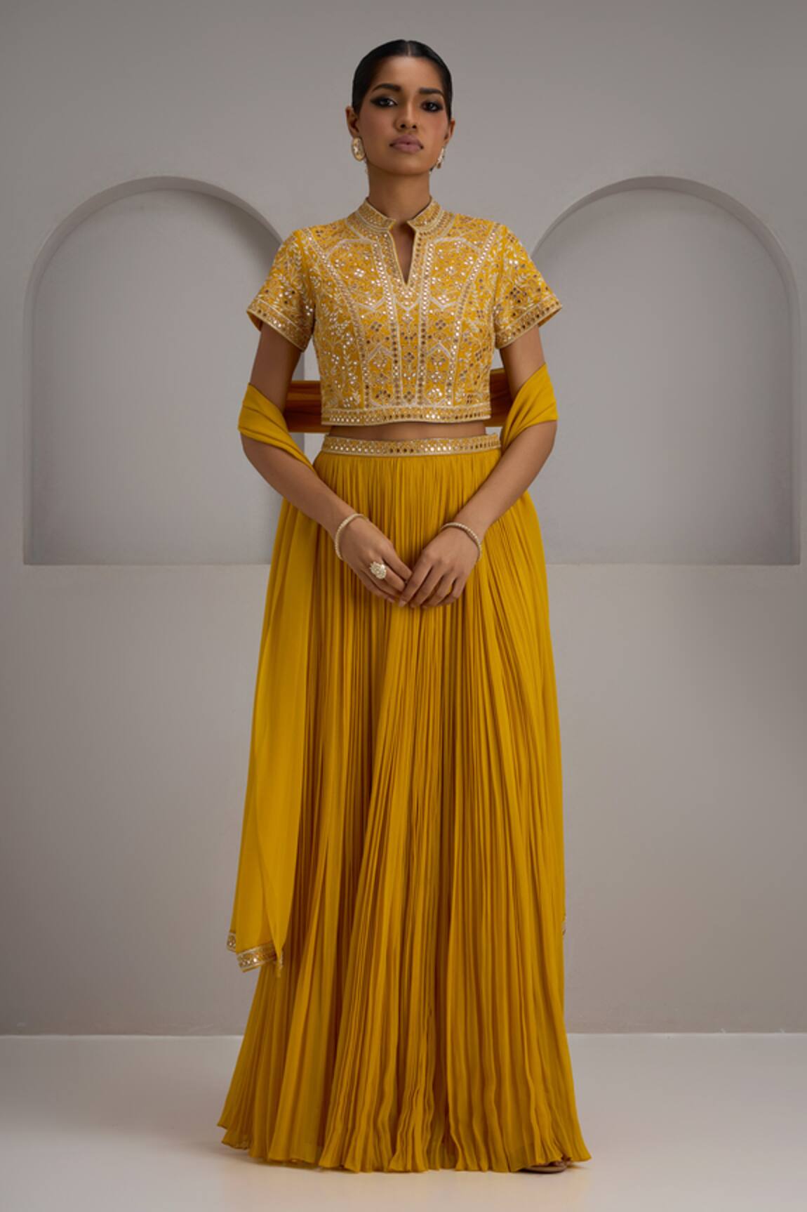 Maisolos Hand Embroidered Blouse Skirt Set