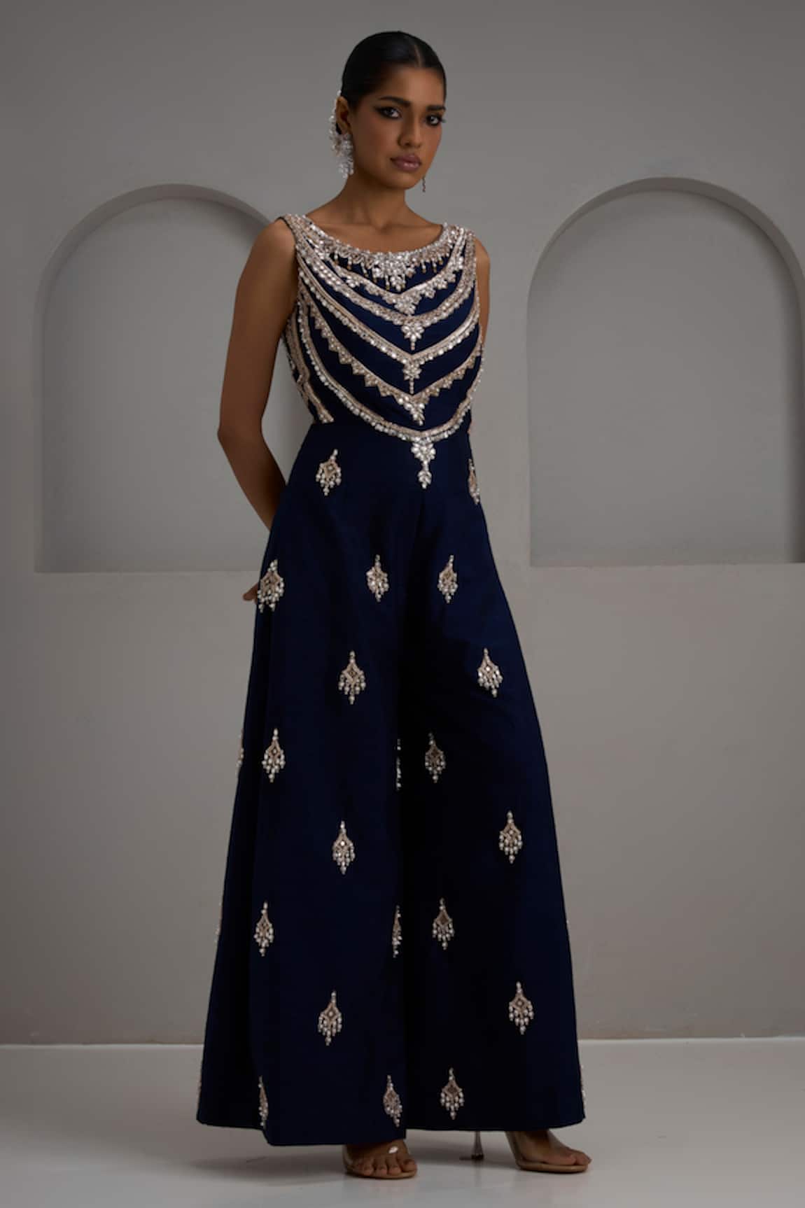 Maisolos Mirror & Thread Hand Embroidered Jumpsuit 