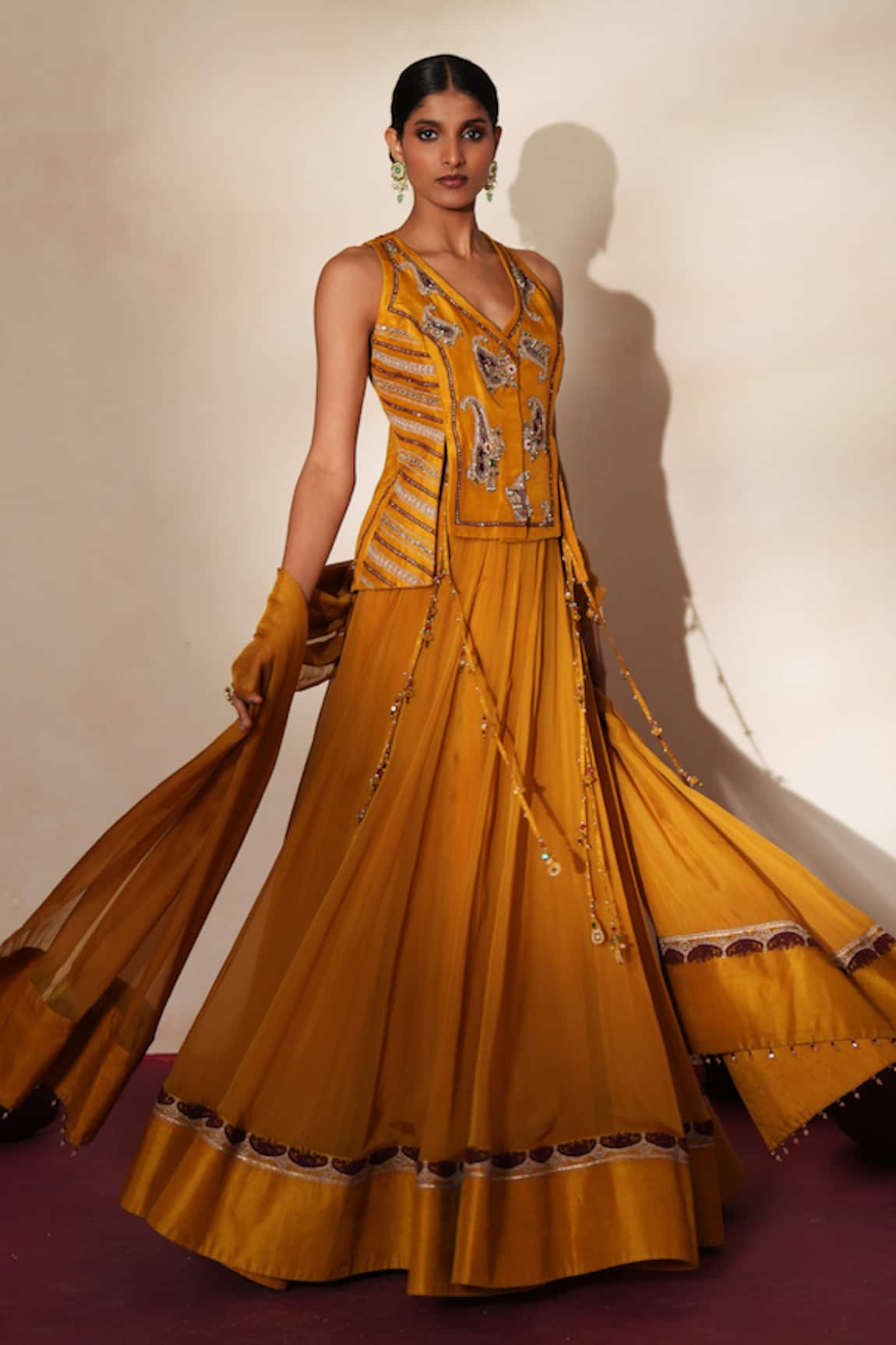 ISHA GUPTA TAYAL Morchakra Embroidered Lehenga Set