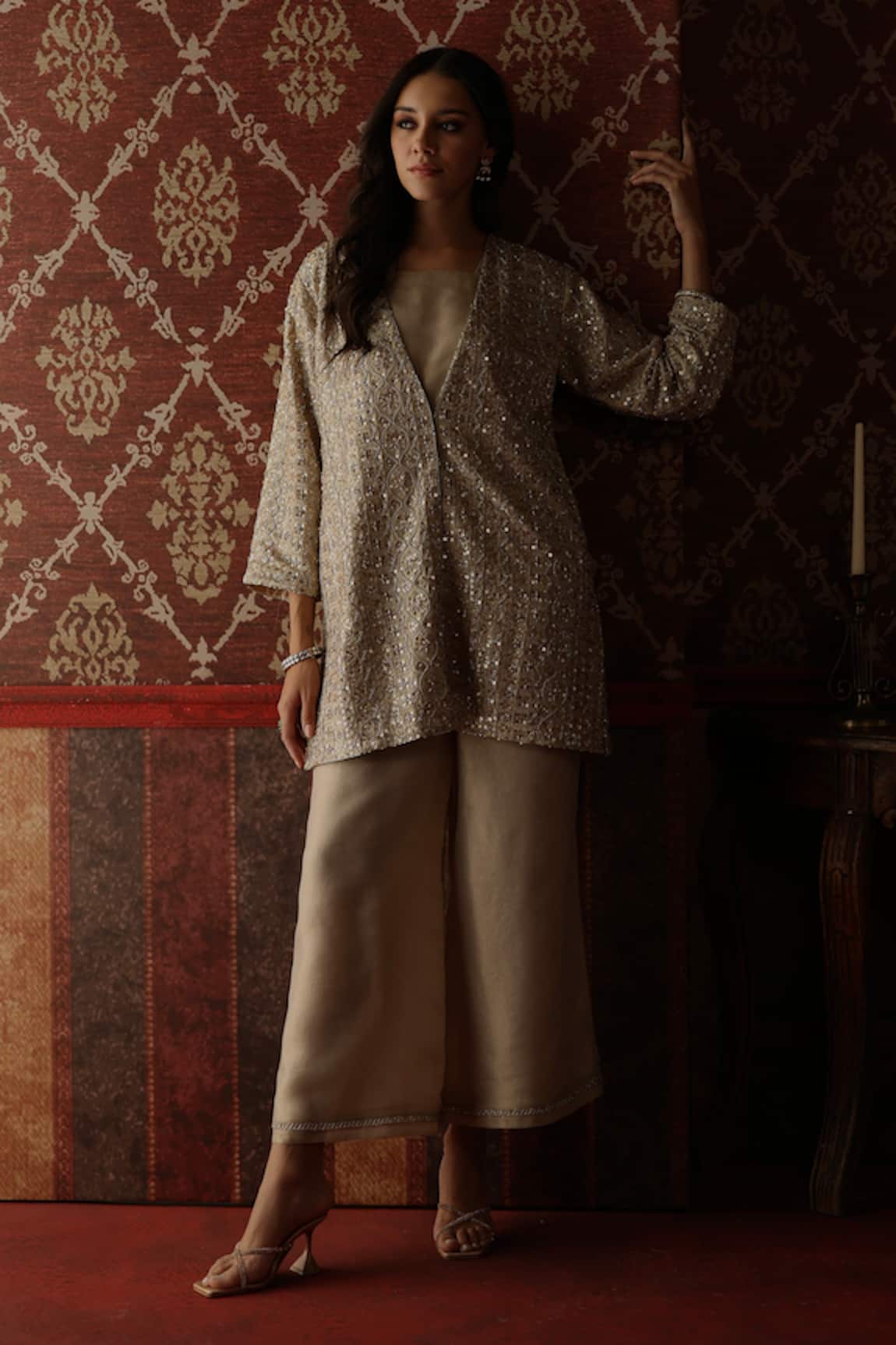 Begum Miri Embroidered Tunic Pant Set 