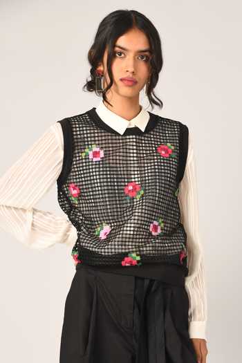Payal Pratap Teplitz Net Cardigan Top 