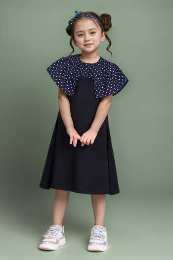 Petite Pomme Sailor Dress with Polka Dot Cape 