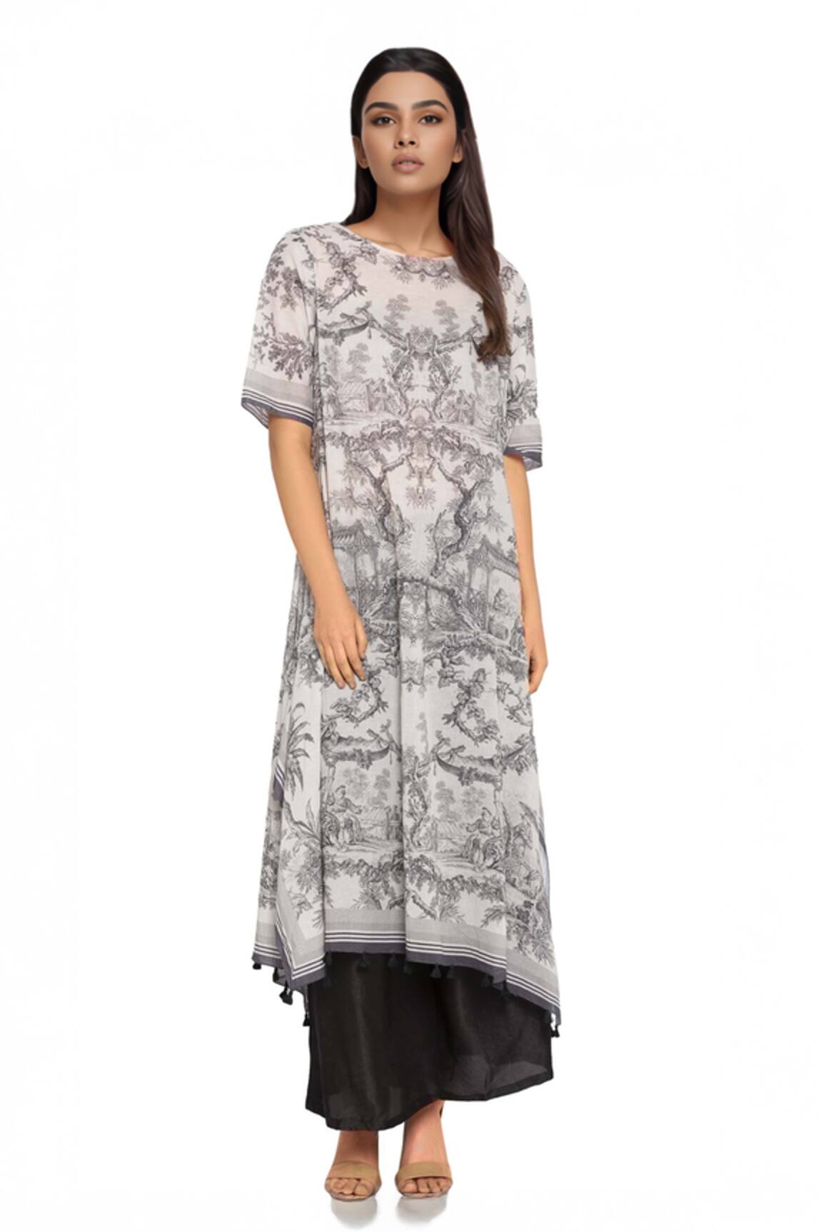 So Us By Sougatpaul Printed Kurta Palazzo Set